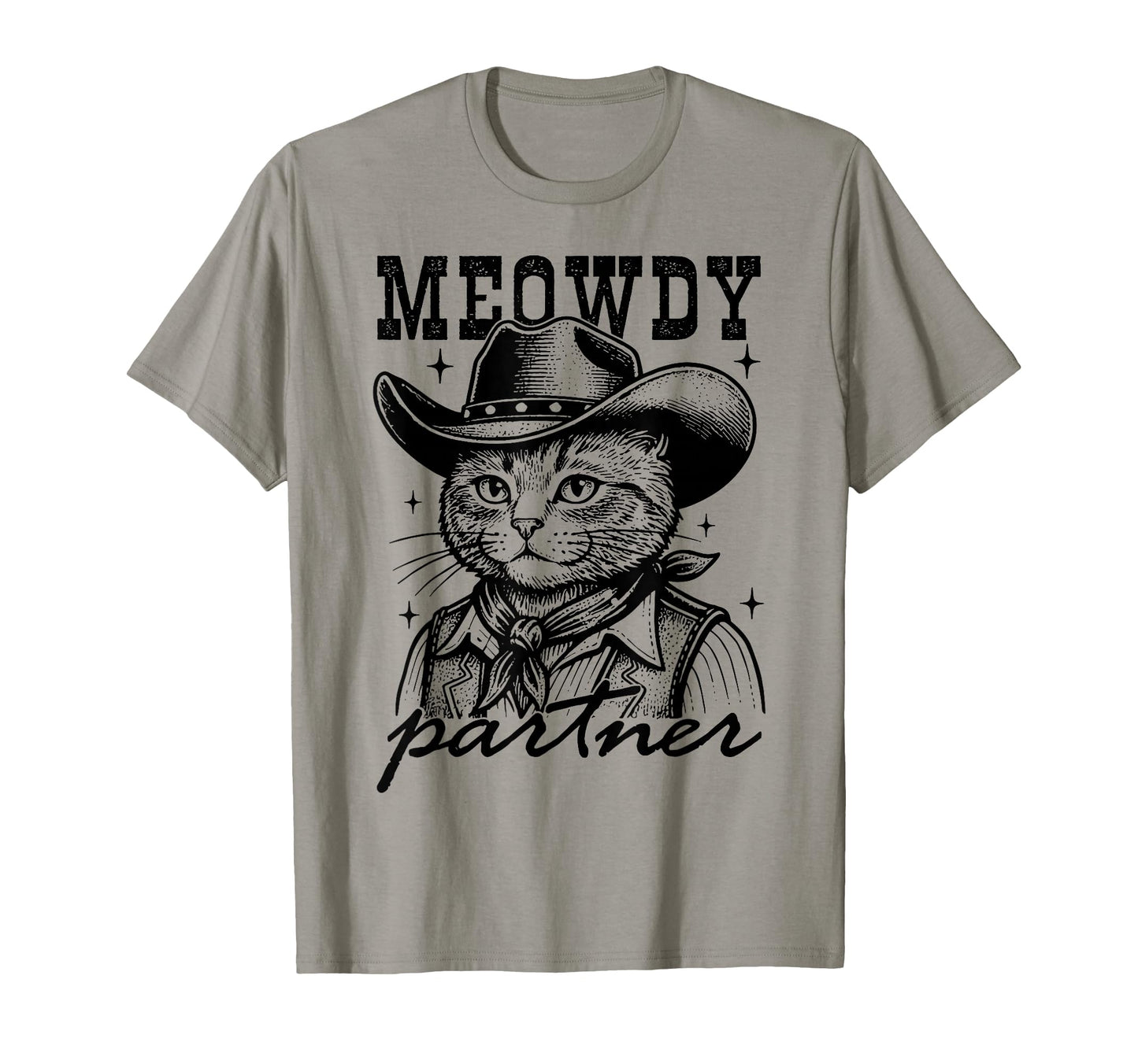Western Meowdy Partner Cowboy Cat T-Shirt - Streetwear Style Men Women - T-Shirt, Sweatshirt, Hoodie