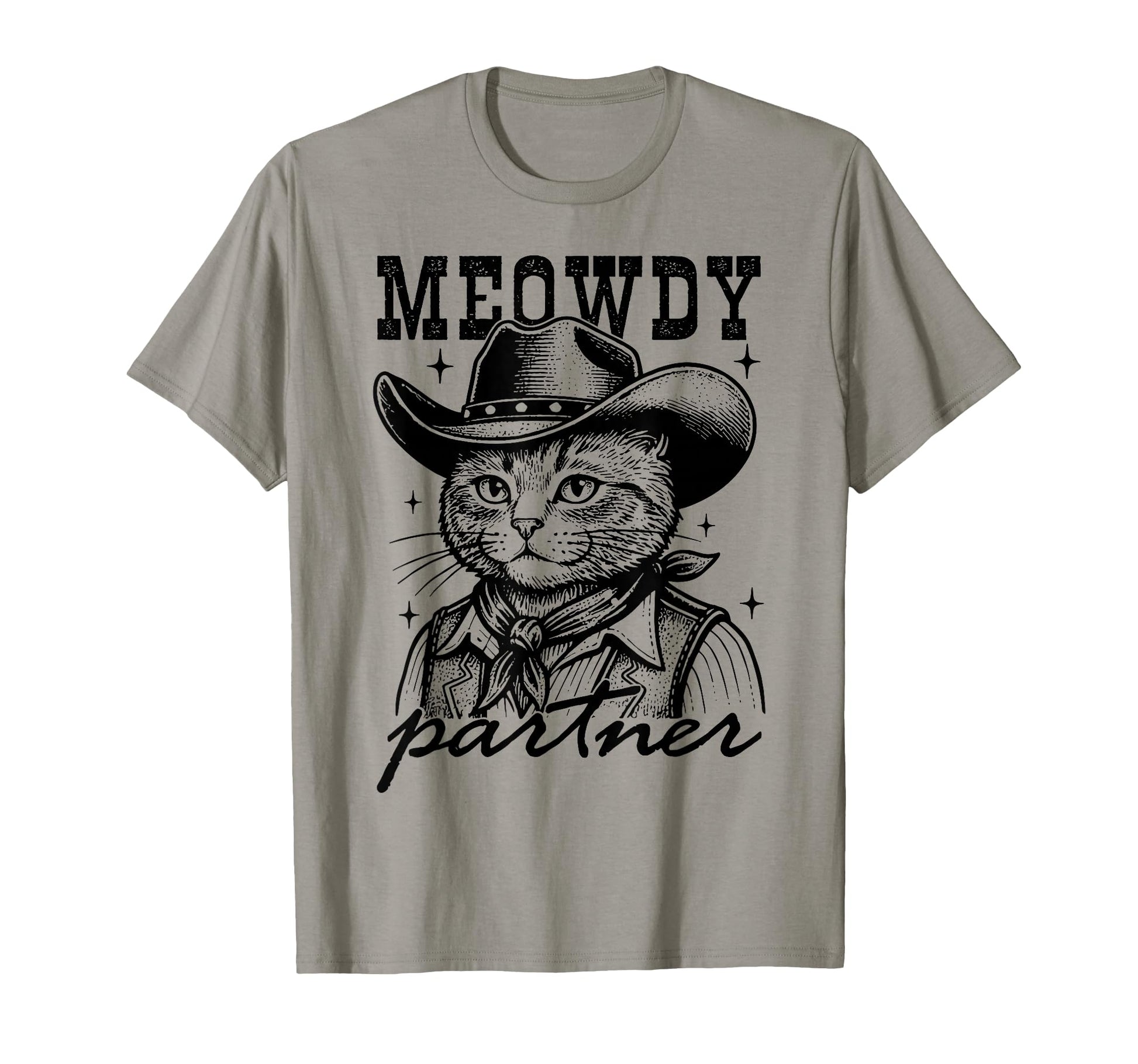 Western Meowdy Partner Cowboy Cat T-Shirt - Streetwear Style Men Women - T-Shirt, Sweatshirt, Hoodie