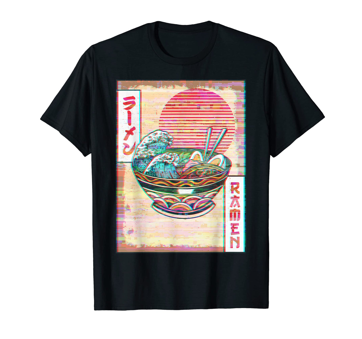 Ramen Noodles Great Wave Off T-Shirt - Minimalist Print for Adults - T-Shirt, Sweatshirt, Hoodie