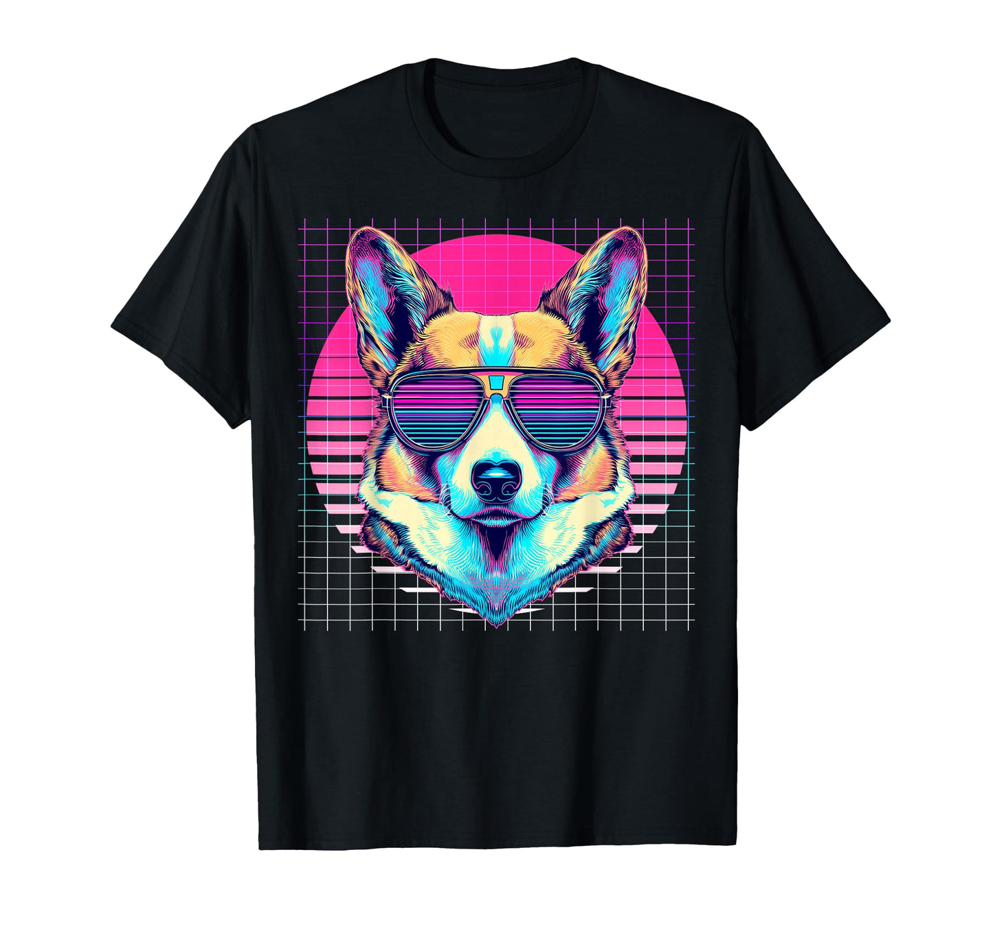 Pembroke Corgi Sunglasses Dog T-Shirt - Custom Art Print Men Women - T-Shirt, Sweatshirt, Hoodie