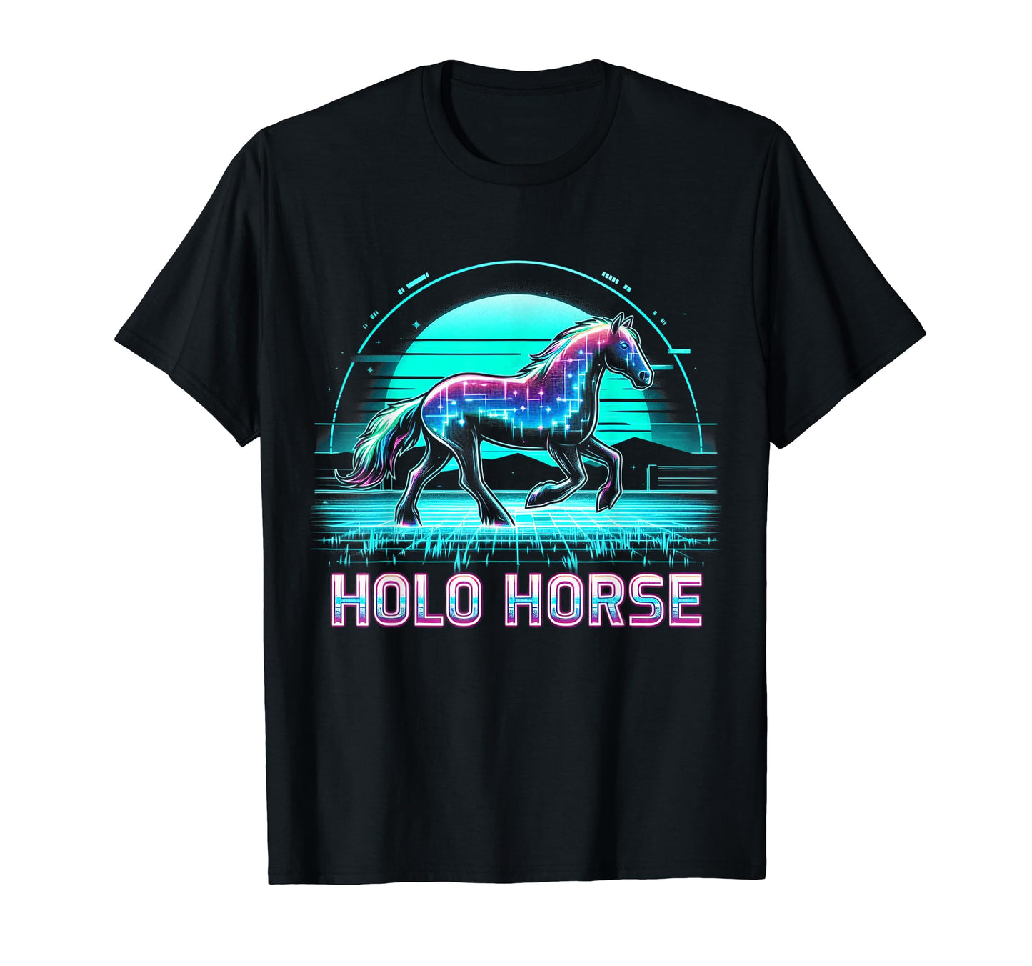 Horse Vaporwave Aesthetics T-Shirt - Aesthetic Graphic for Adults - T-Shirt, Sweatshirt, Hoodie