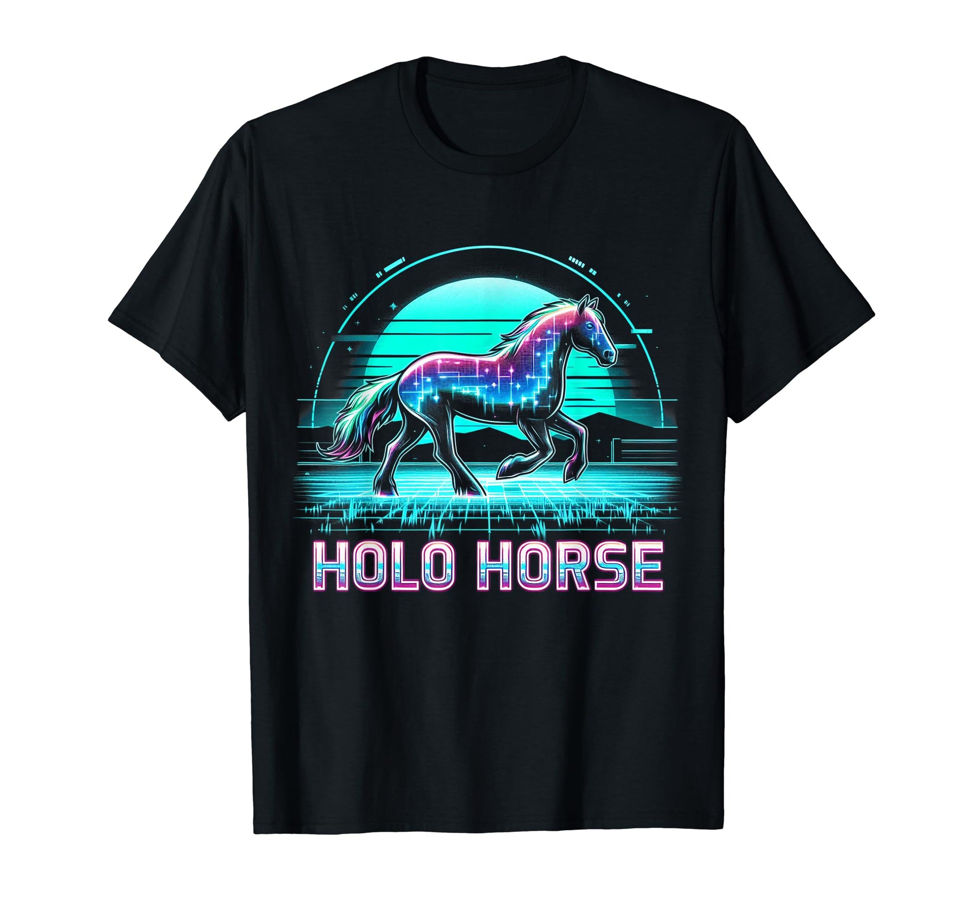 Horse Vaporwave Aesthetics T-Shirt - Aesthetic Graphic for Adults - T-Shirt, Sweatshirt, Hoodie