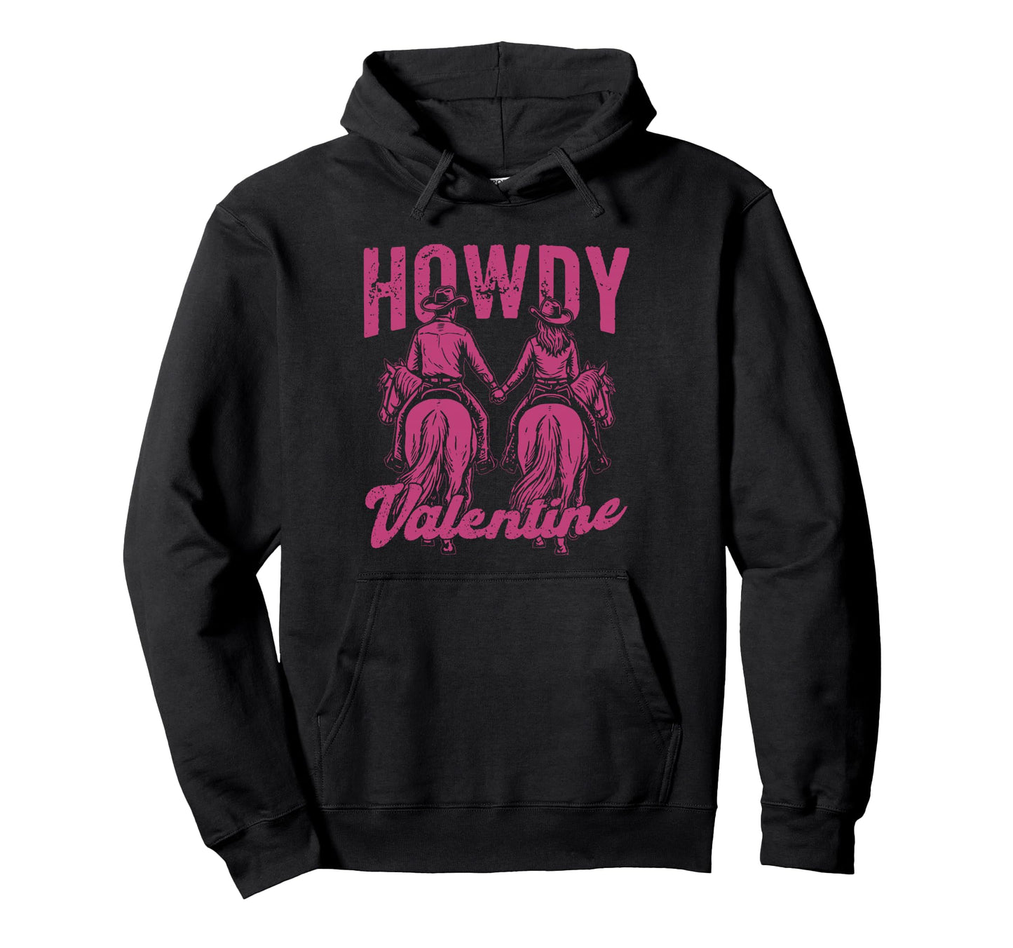 Howdy Valentine Western Romance Cowgirl Hoodie - Custom Art Print Unisex - T-Shirt, Sweatshirt, Hoodie