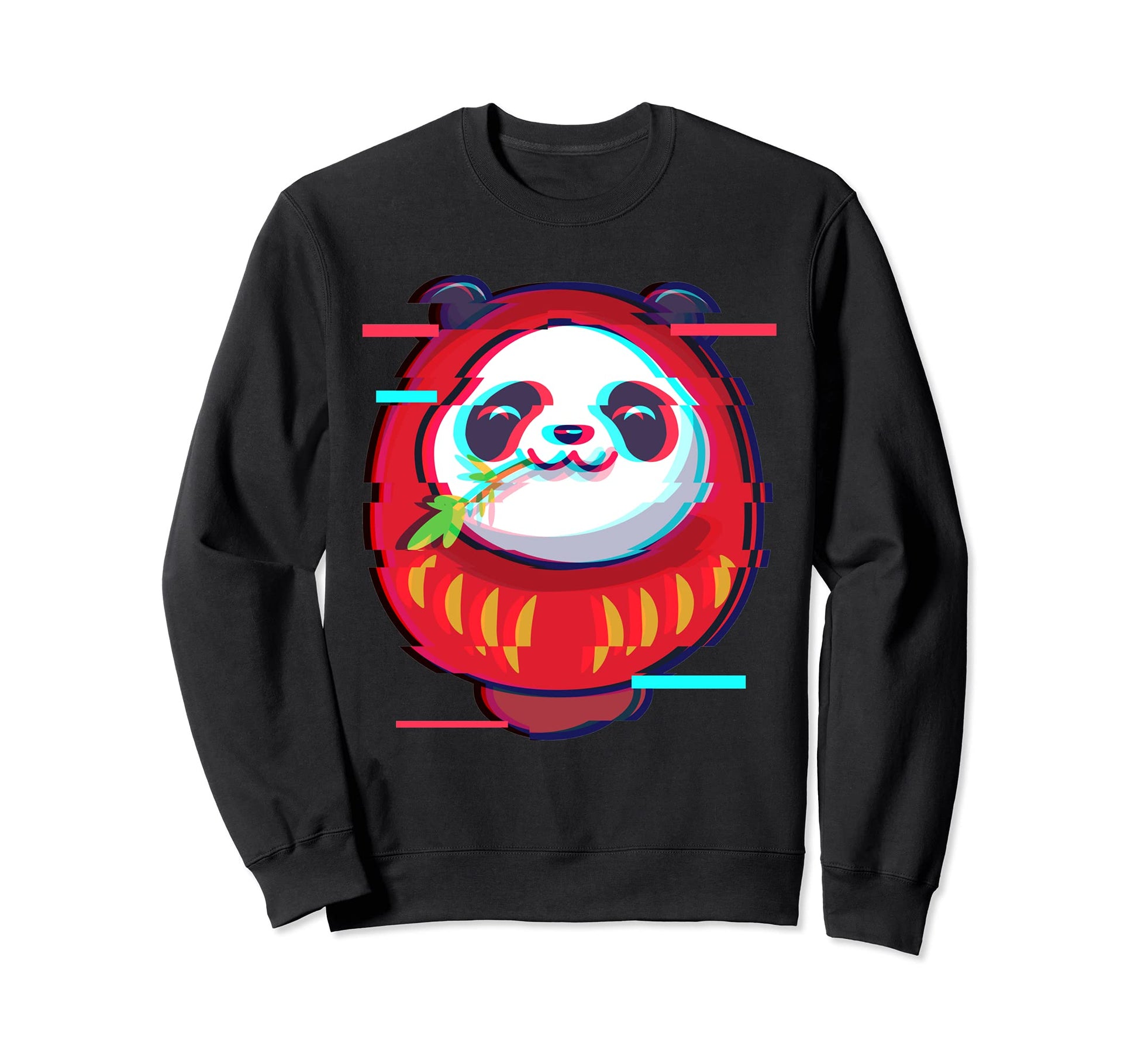 Vaporwave Japanese Daruma Doll Sweatshirt - Unique Graphic Men Women - T-Shirt, Sweatshirt, Hoodie