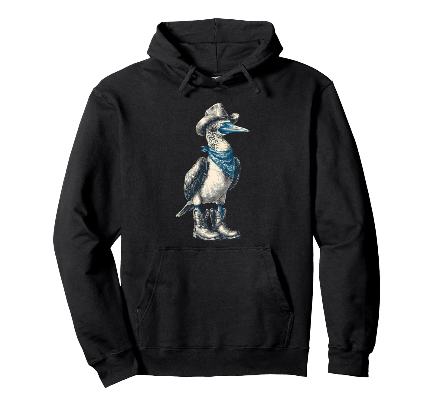 Blue Footed Booby Cowboy Cowgirl Hoodie - Fun Novelty Design Men Women - T-Shirt, Sweatshirt, Hoodie