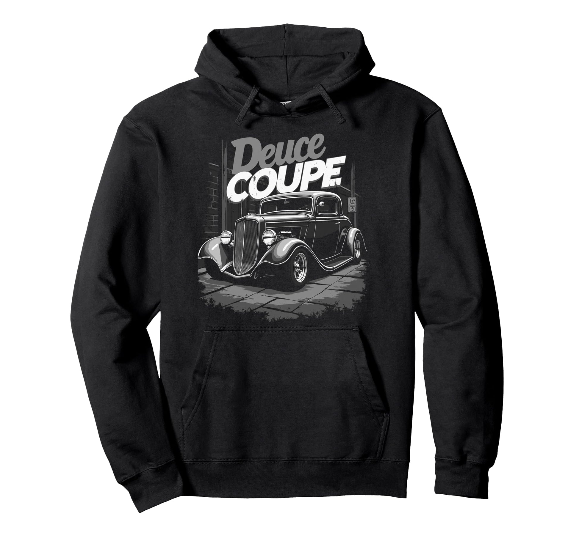 1932 Hot Rod Car Deuce Coupe 3 Window Hoodie - Unique Graphic for Adults - T-Shirt, Sweatshirt, Hoodie
