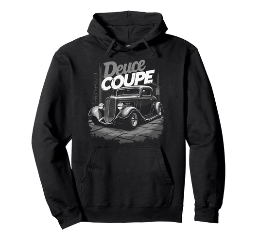 1932 Hot Rod Car Deuce Coupe 3 Window Hoodie - Unique Graphic for Adults - T-Shirt, Sweatshirt, Hoodie