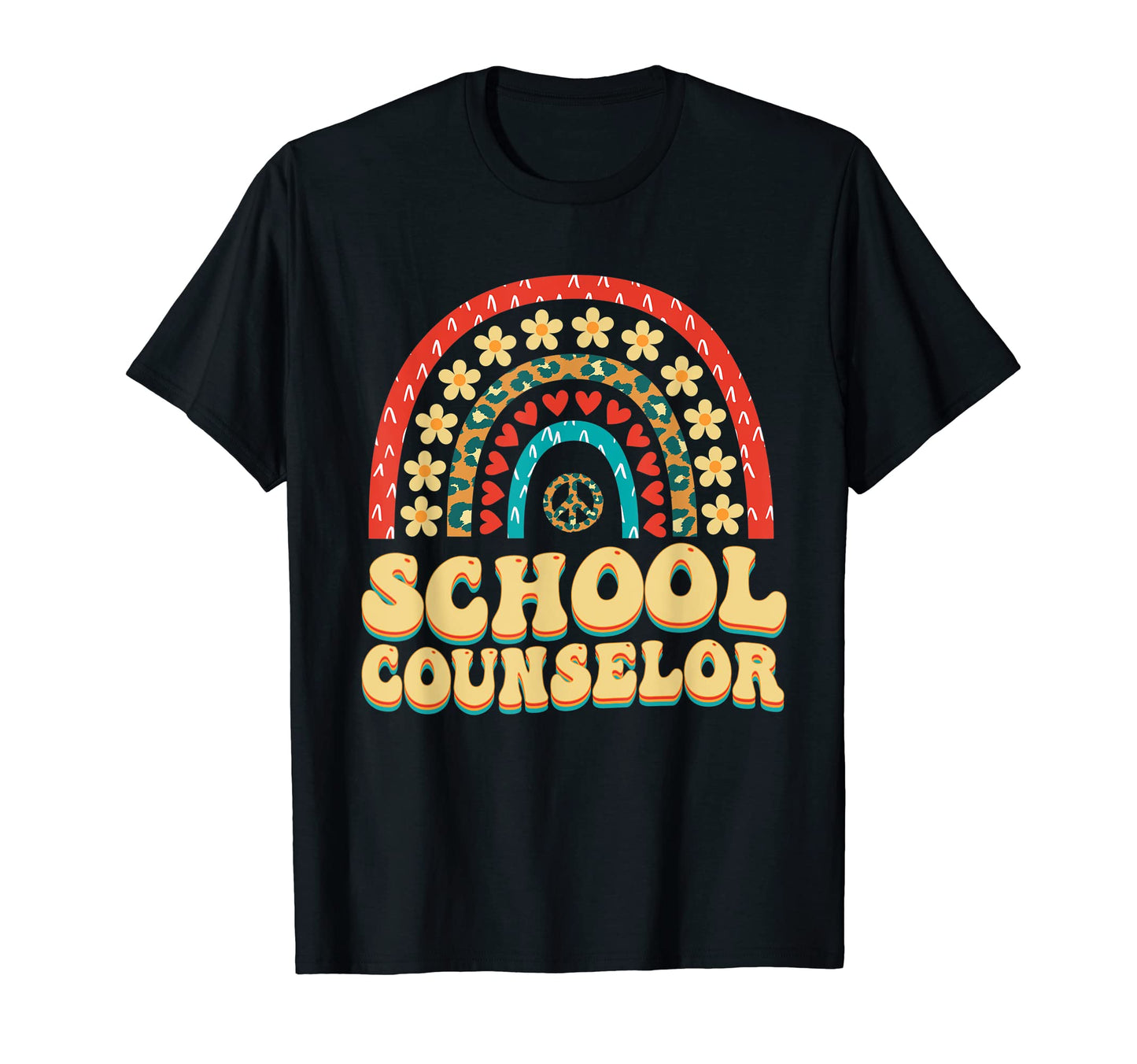 School Counselor Appreciation Groovy T-Shirt - Minimalist Print Unisex - T-Shirt, Sweatshirt, Hoodie