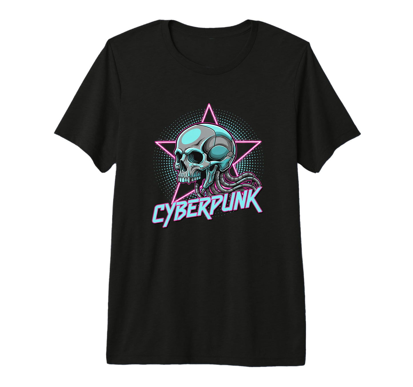 Cyberpunk Skull 80S Synthwave Sci Fi T-Shirt - Streetwear Style Men Women - T-Shirt, Sweatshirt, Hoodie