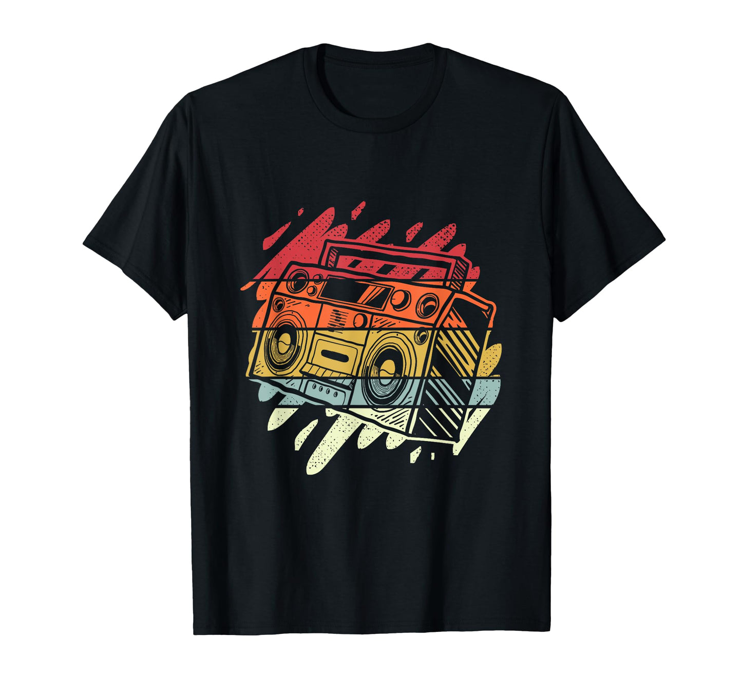 Boom Box Ghetto Blaster Radio 80S T-Shirt - Aesthetic Graphic Men Women - T-Shirt, Sweatshirt, Hoodie