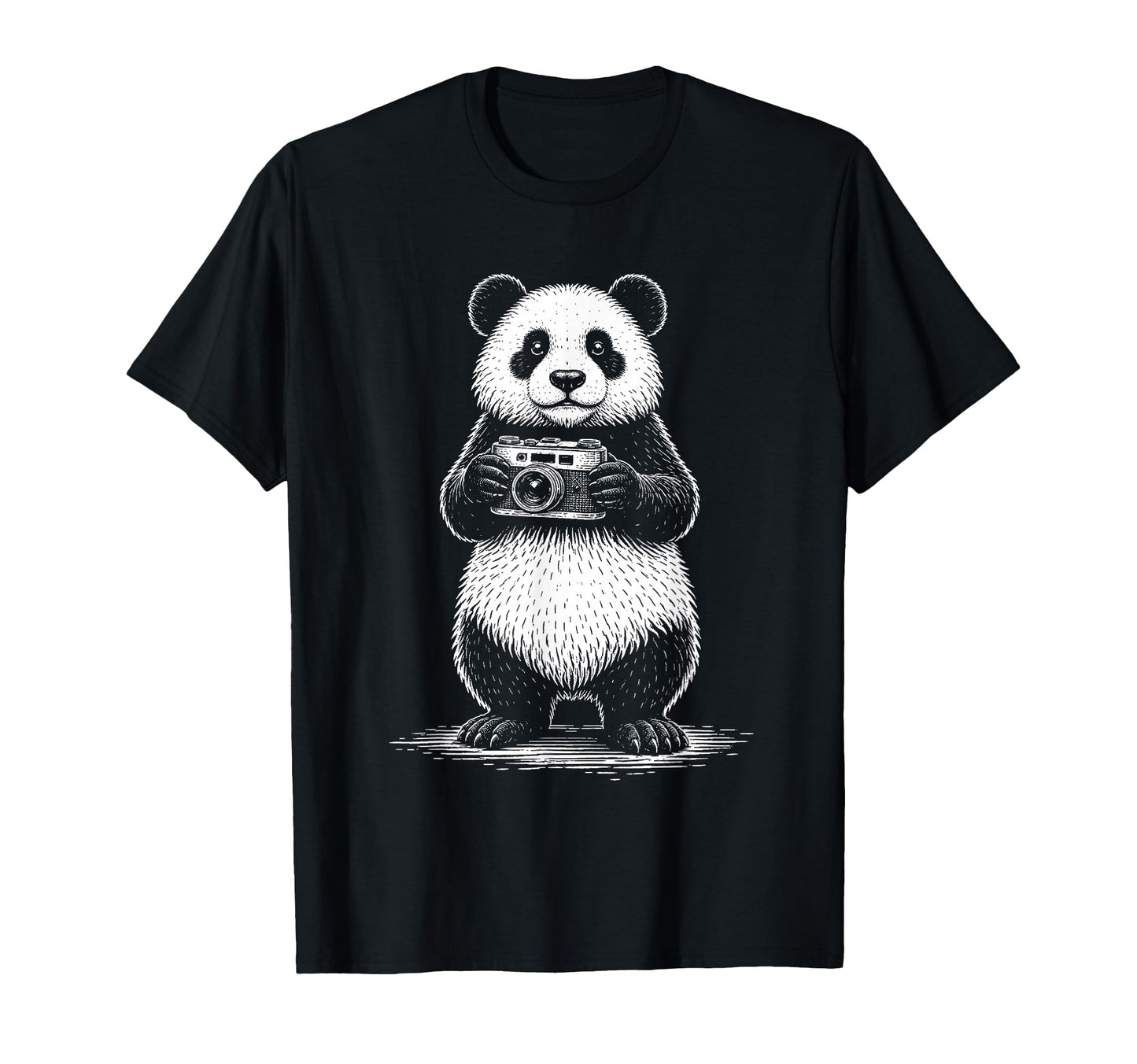 Panda Photographer Camera Photography T-Shirt - Graphic Print for Adults - T-Shirt, Sweatshirt, Hoodie