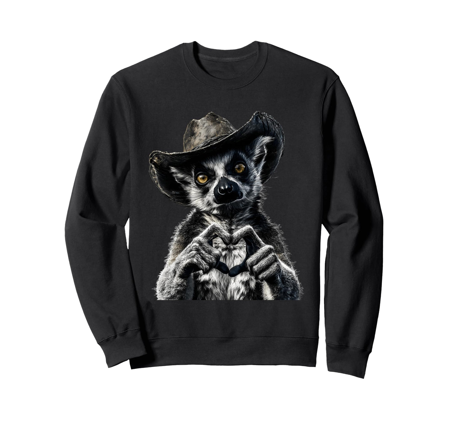 Lemur Cowboy Rodeo Cowgirl Sweatshirt - Casual Everyday Wear for Adults - T-Shirt, Sweatshirt, Hoodie