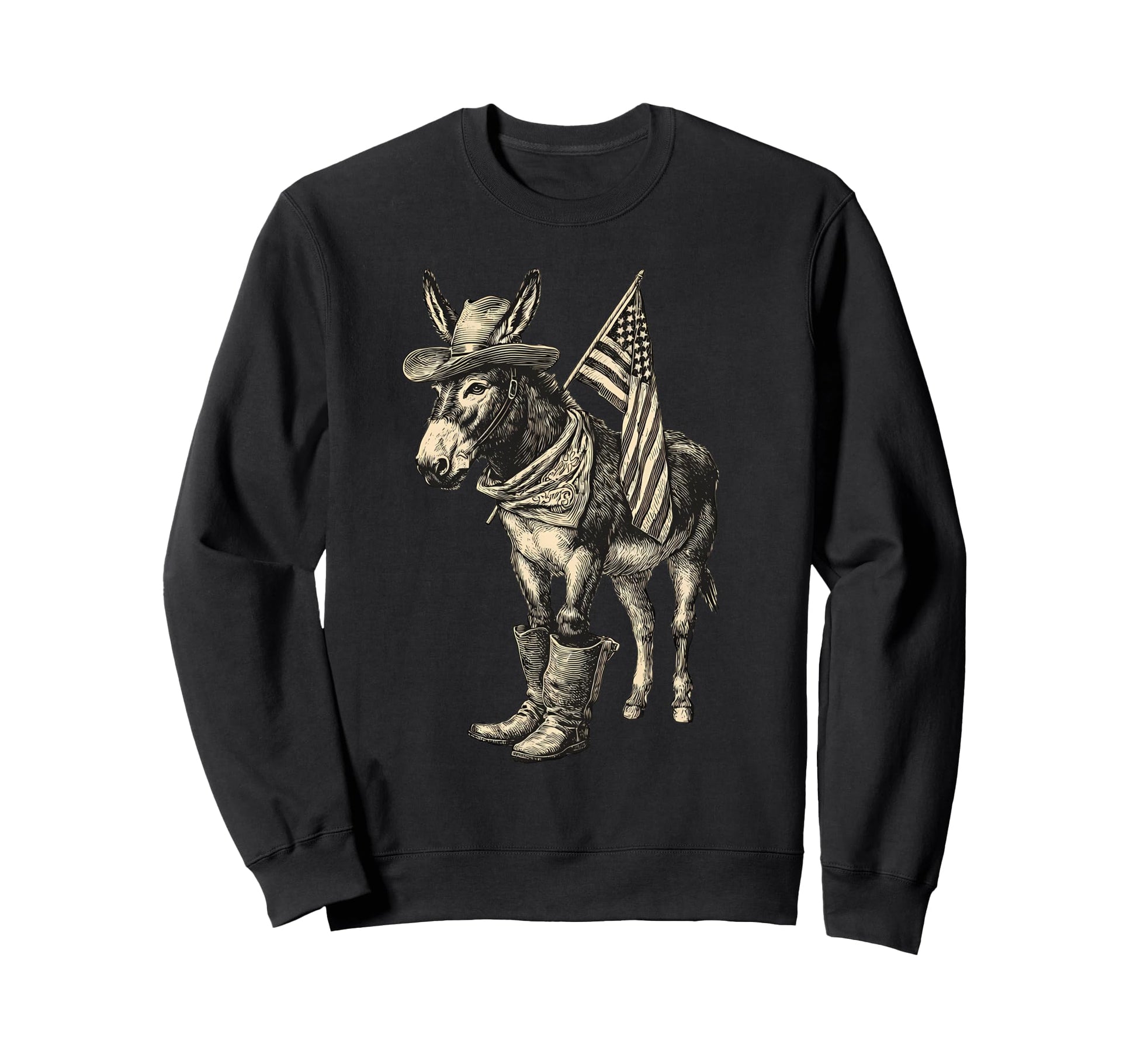 Donkey Cowboy Rodeo Cowgirl Western Sweatshirt - Novelty Apparel Men Women - T-Shirt, Sweatshirt, Hoodie