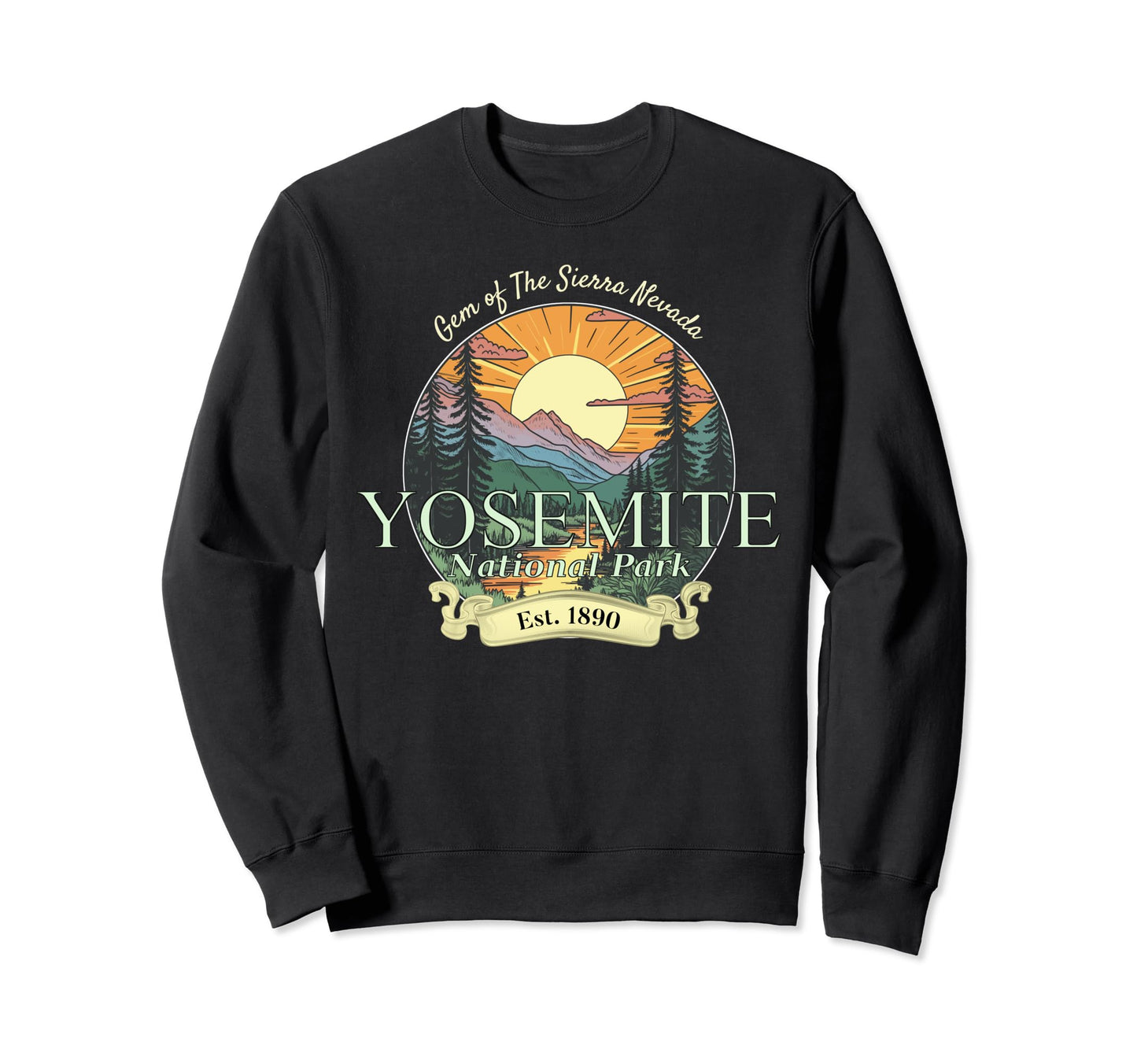 Yosemite National Park Vacation Mens Sweatshirt - Custom Art Print Unisex - T-Shirt, Sweatshirt, Hoodie
