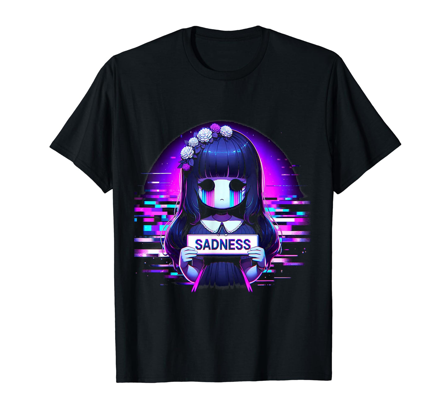 Sad Anime Japanese Aesthetic T-Shirt - Aesthetic Graphic for Adults - T-Shirt, Sweatshirt, Hoodie