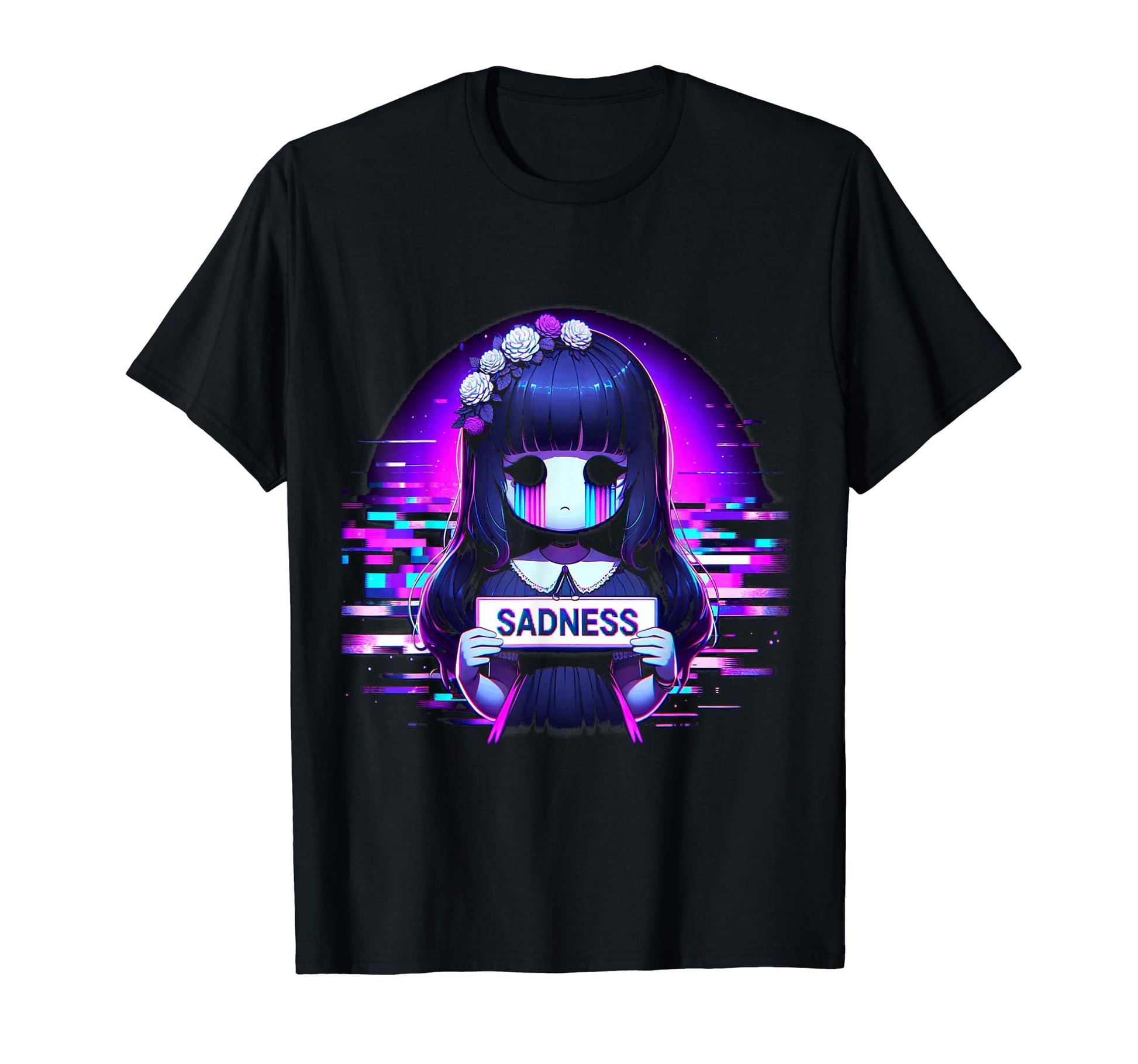 Sad Anime Japanese Aesthetic T-Shirt - Aesthetic Graphic for Adults - T-Shirt, Sweatshirt, Hoodie