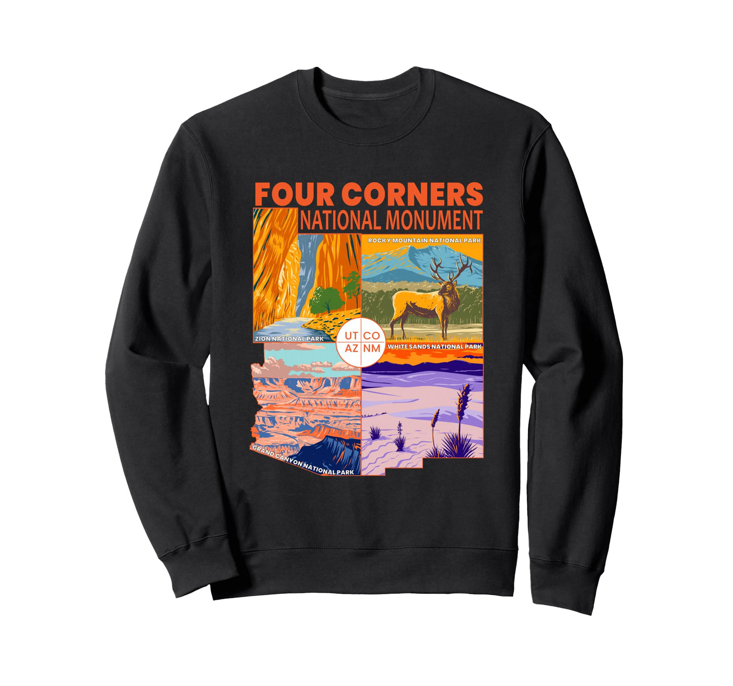 Four Corners National Monument Sweatshirt - Streetwear Style Unisex - T-Shirt, Sweatshirt, Hoodie