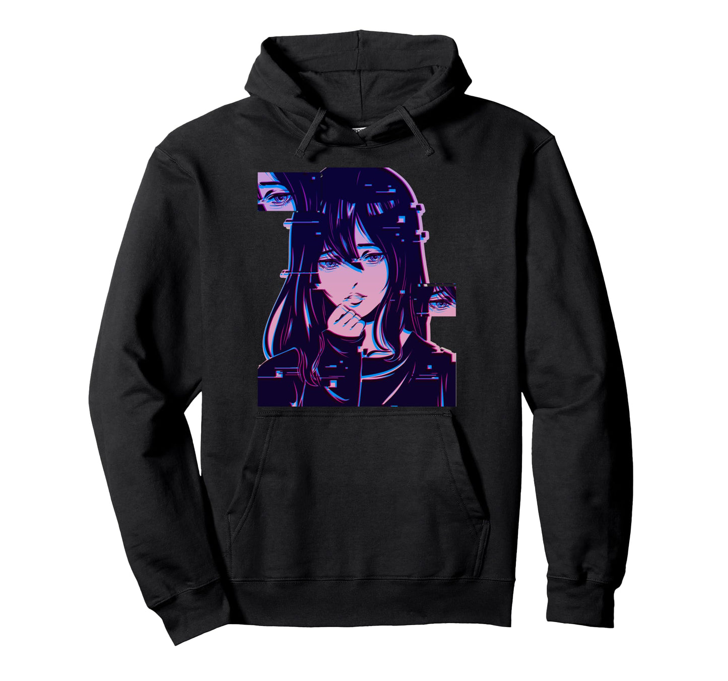 Sad Anime Japanese Vaporwave Aesthetic Hoodie - Trendy Graphic for Adults - T-Shirt, Sweatshirt, Hoodie