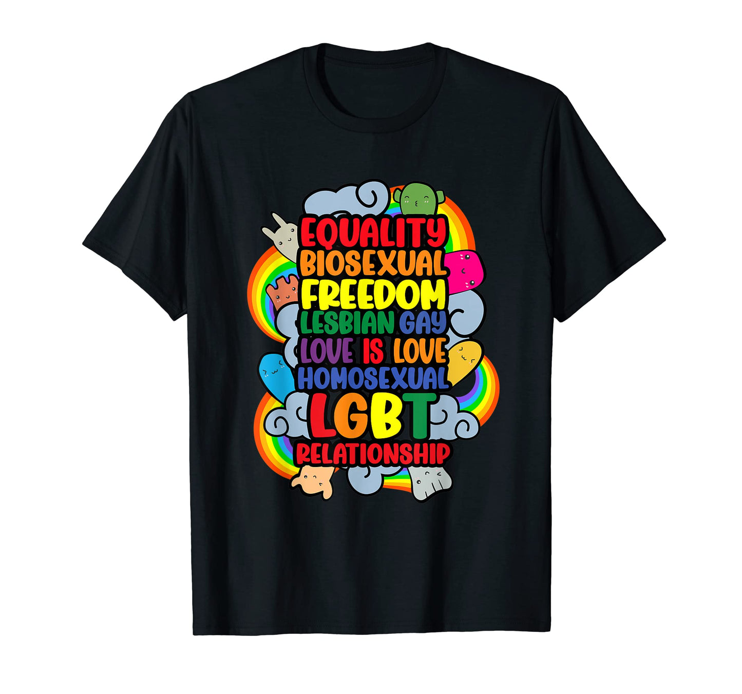 Equality Diversity Lgbtq Rainbow T-Shirt - Minimalist Print Unisex - T-Shirt, Sweatshirt, Hoodie