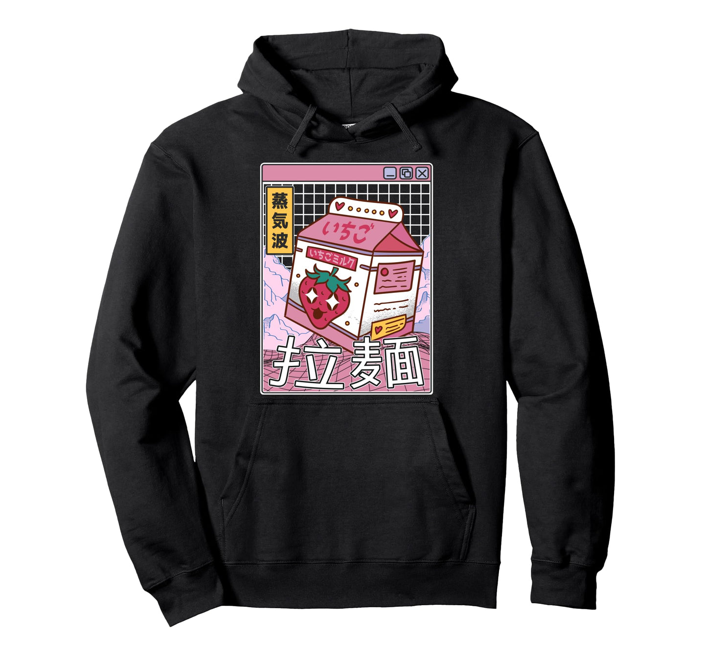 Strawberry Milk Digital Japan Otaku Hoodie - Trendy Graphic Men Women - T-Shirt, Sweatshirt, Hoodie
