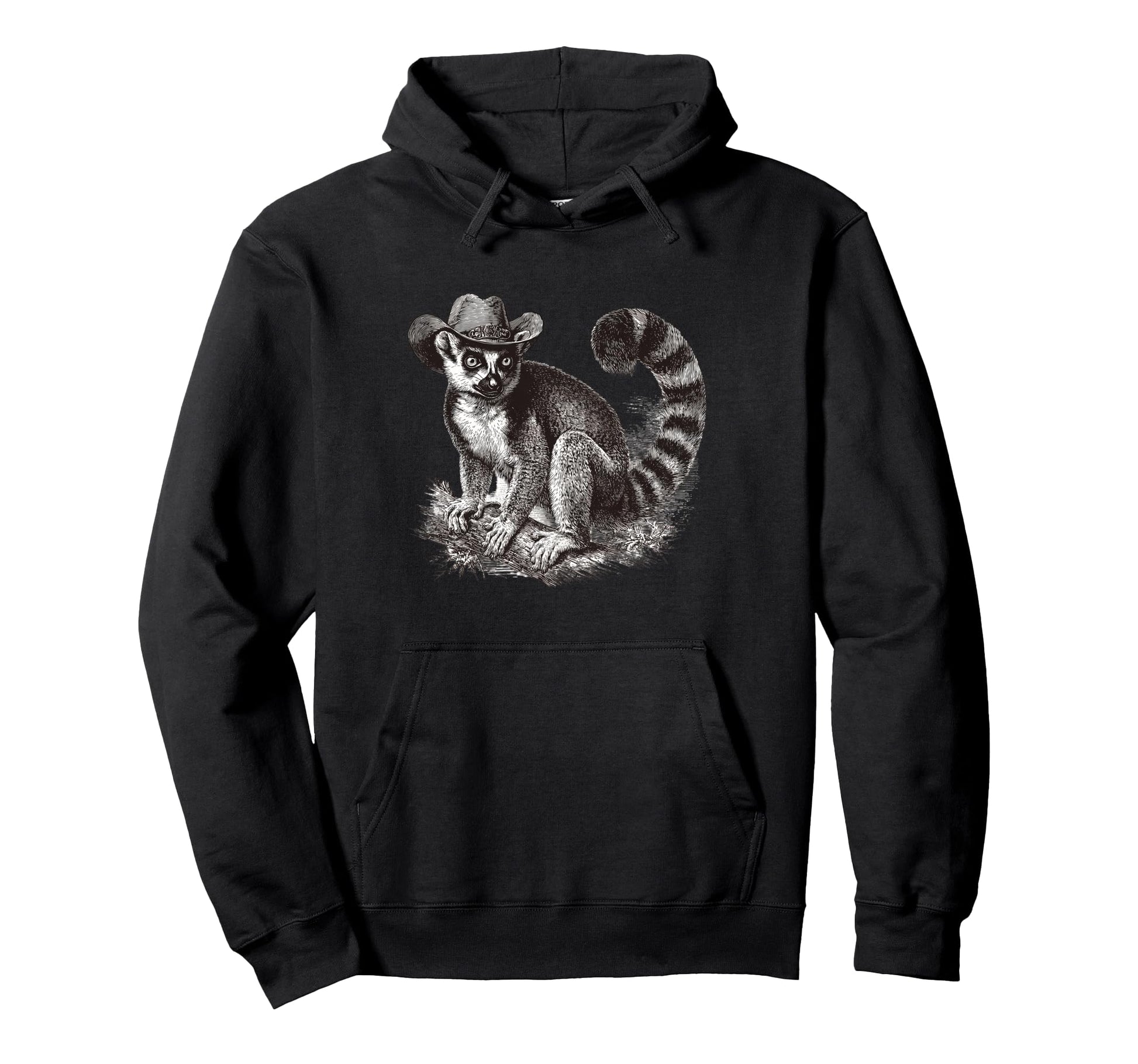 Country Cowboy Lemur Rodeo Cowgirl Western Hoodie - Minimalist Print Unisex - T-Shirt, Sweatshirt, Hoodie