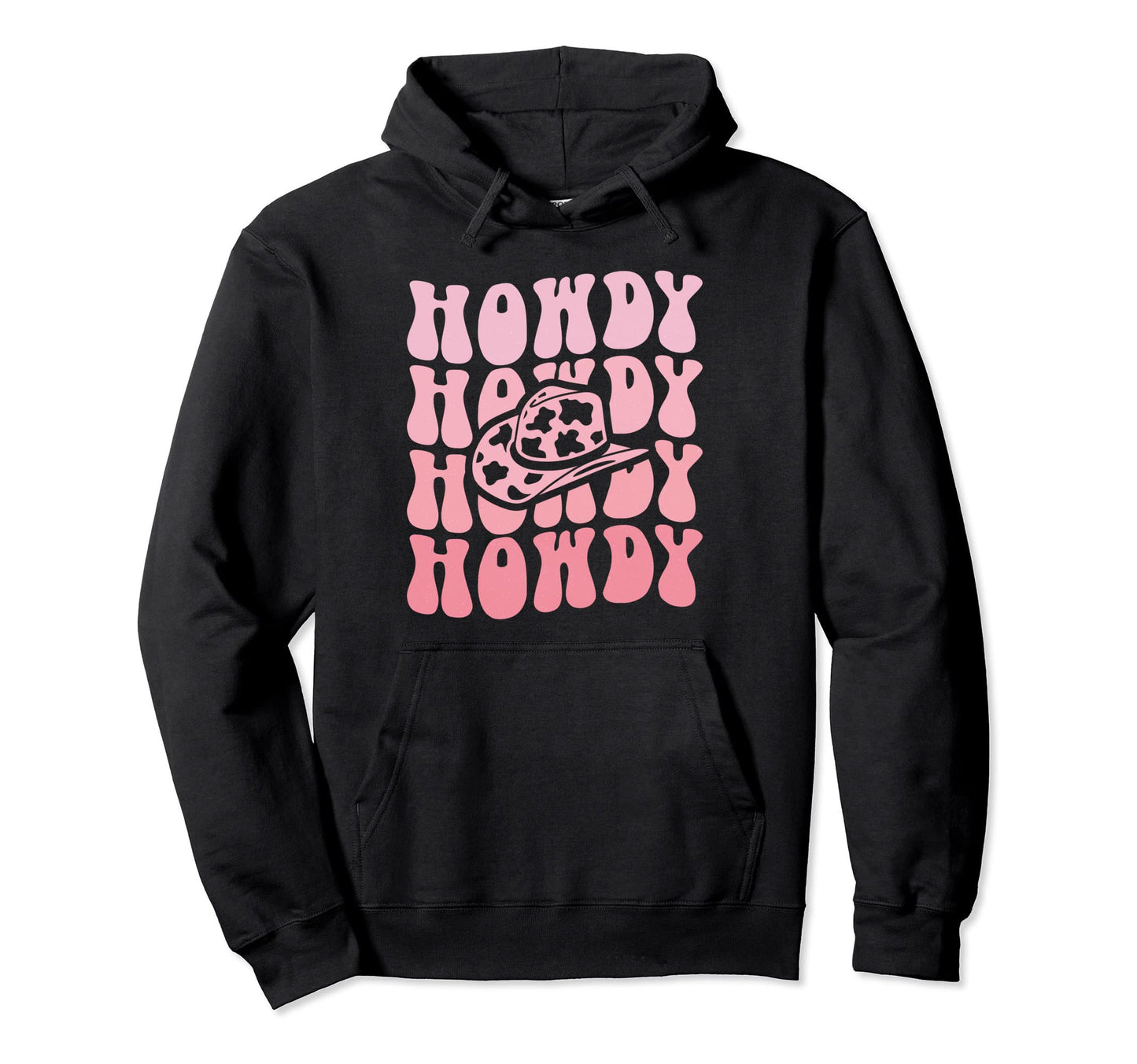 Rodeo White Howdy Western Cowboy Hat Hoodie - Custom Art Print Men Women - T-Shirt, Sweatshirt, Hoodie