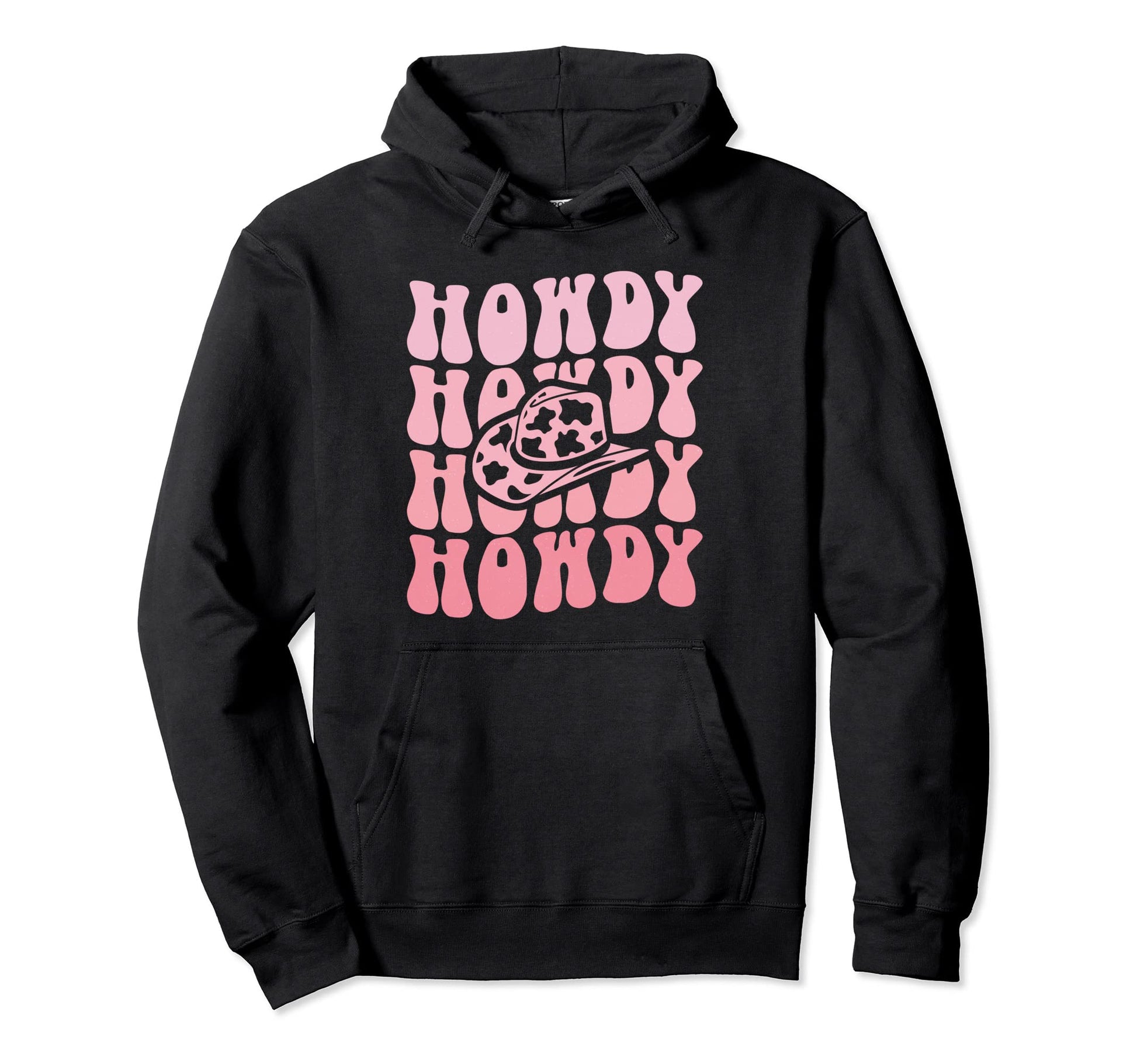 Rodeo White Howdy Western Cowboy Hat Hoodie - Custom Art Print Men Women - T-Shirt, Sweatshirt, Hoodie