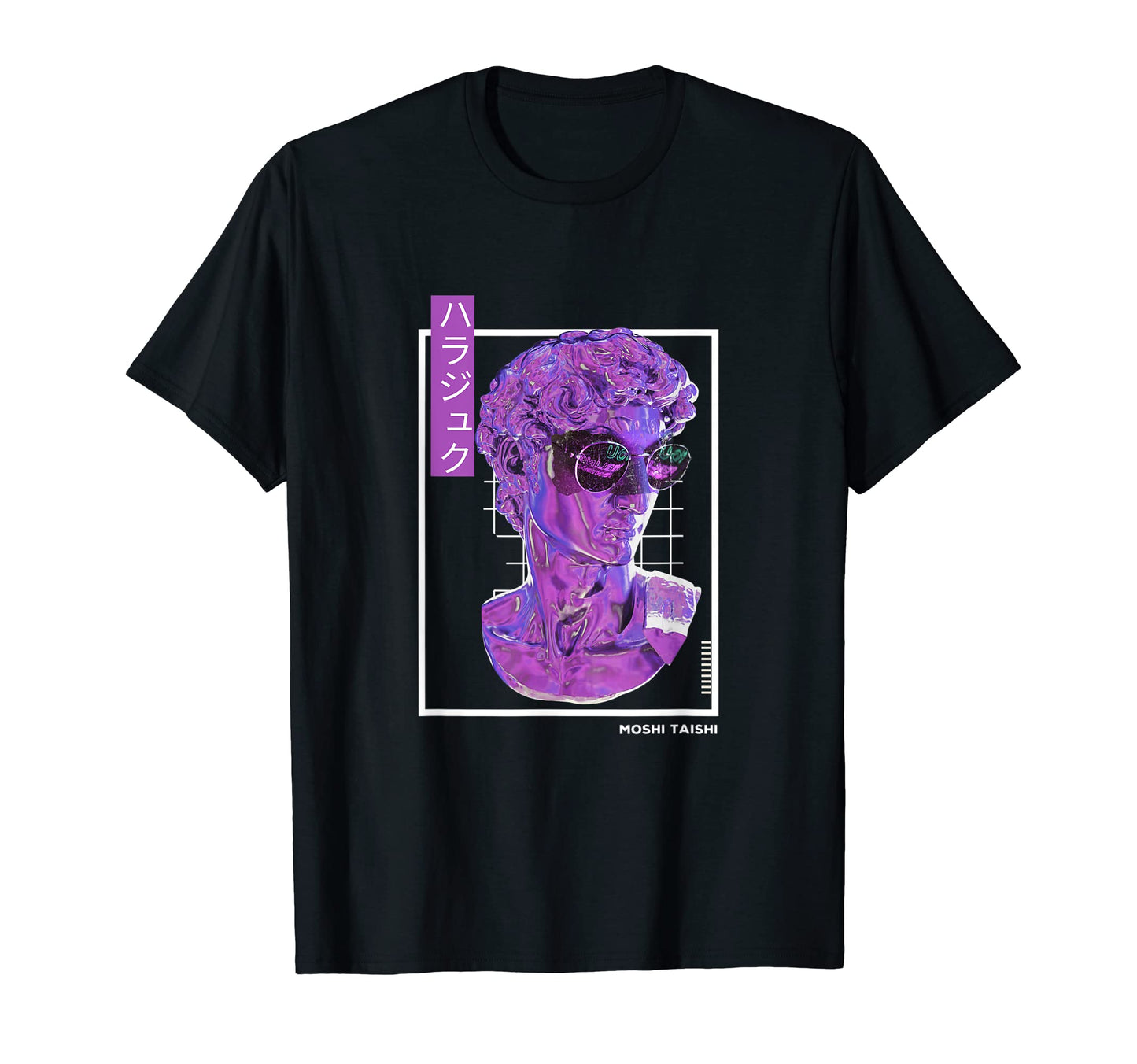 Vaporwave Statue Aesthetic Art T-Shirt - Custom Art Print for Adults - T-Shirt, Sweatshirt, Hoodie