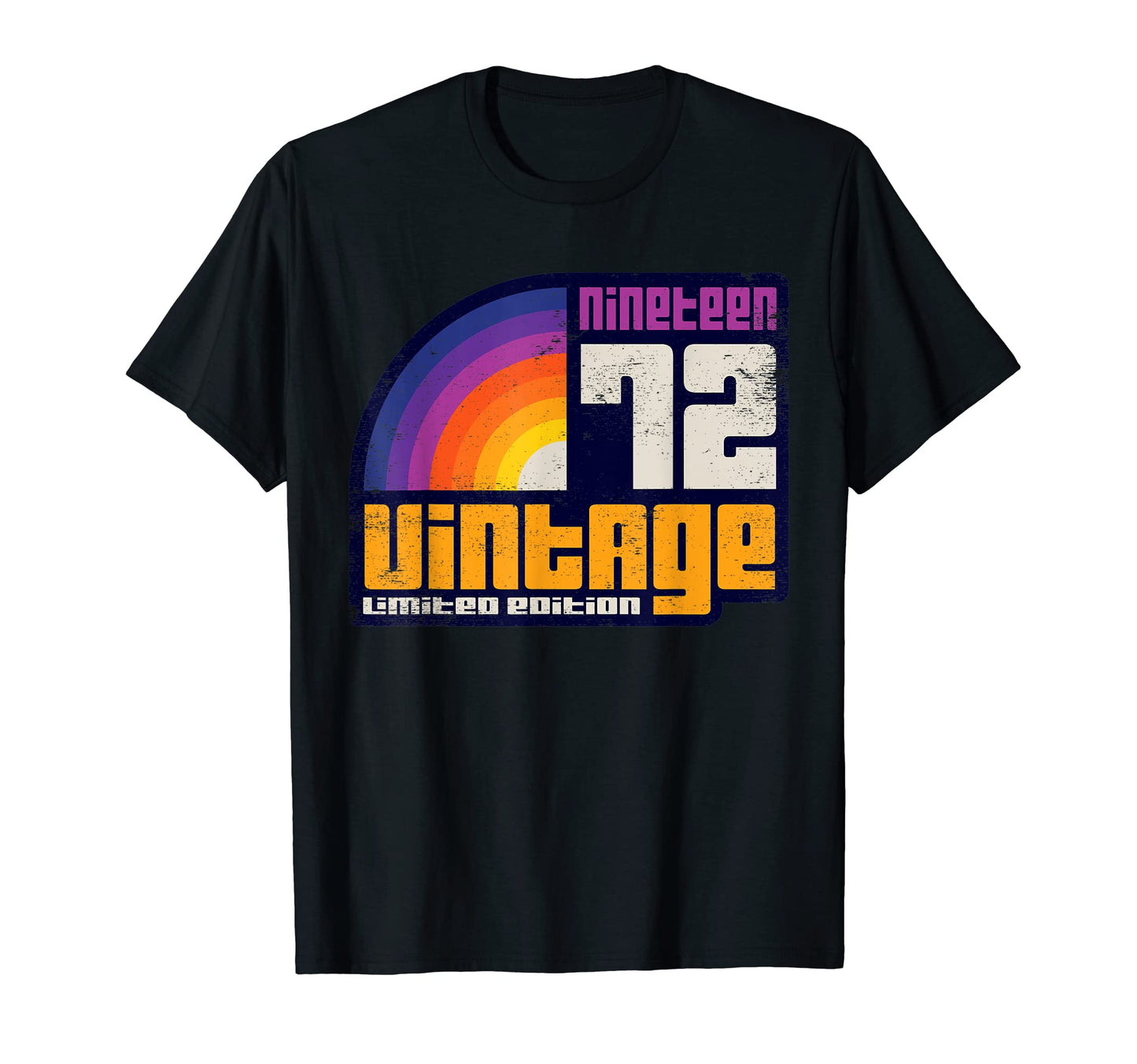 1972 Rainbow Birthday Gift T-Shirt - Custom Art Print for Adults - T-Shirt, Sweatshirt, Hoodie