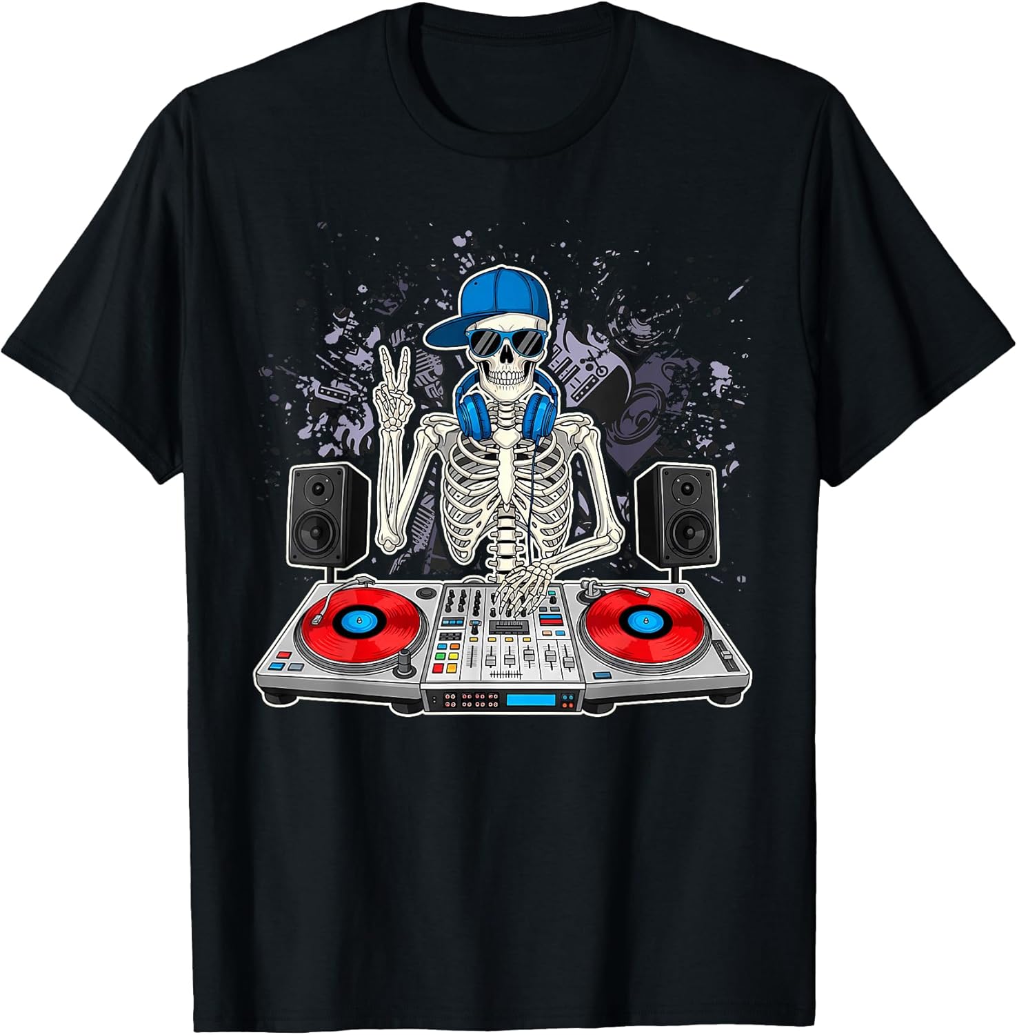 Skeleton DJ Lover Gift Co. - Adult & Kids T-Shirts, Sweatshirts & Hoodies apparel design preview 1