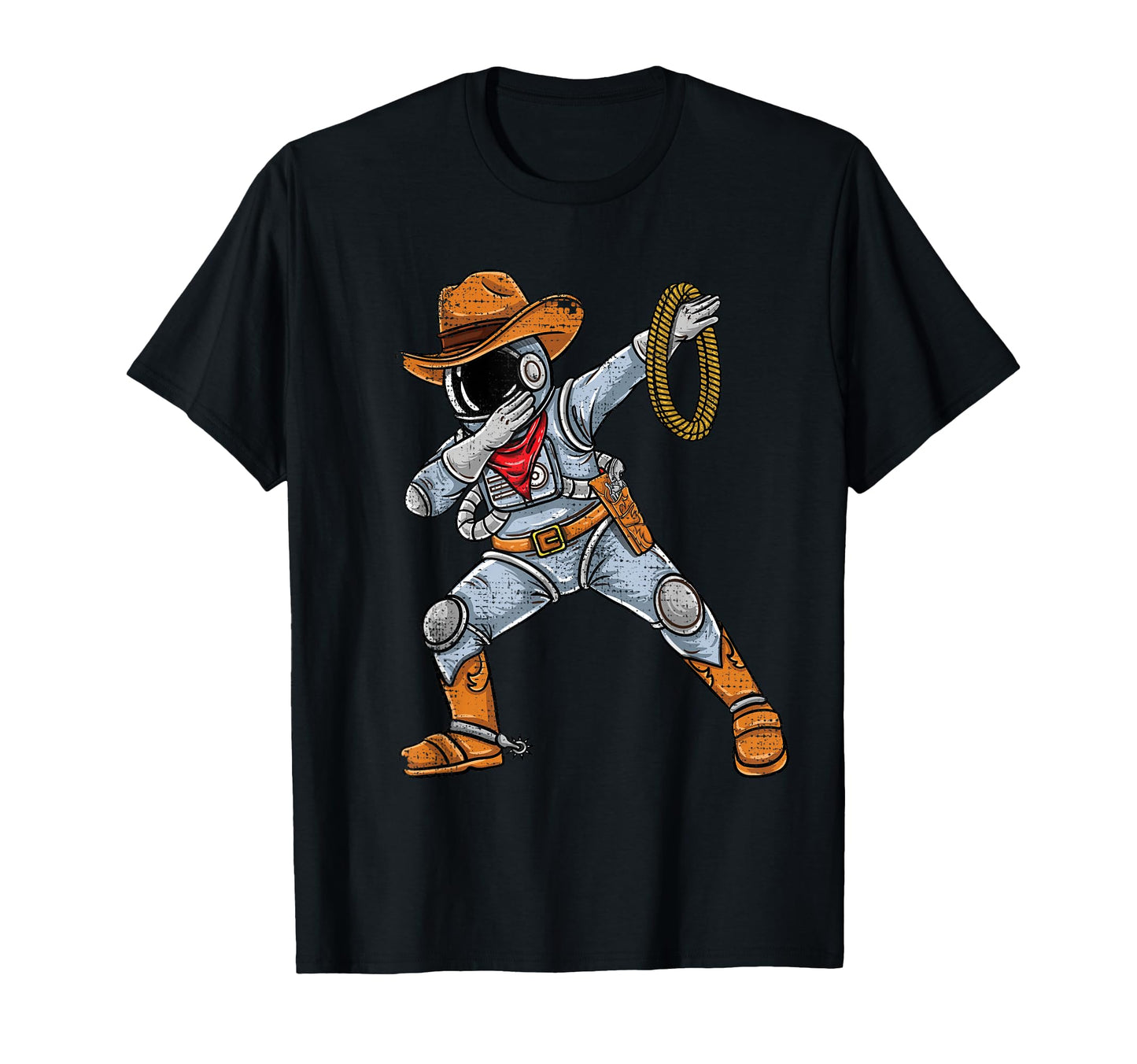 Dabbing Cowboy Halloween Astronaut T-Shirt - Aesthetic Graphic Unisex - T-Shirt, Sweatshirt, Hoodie