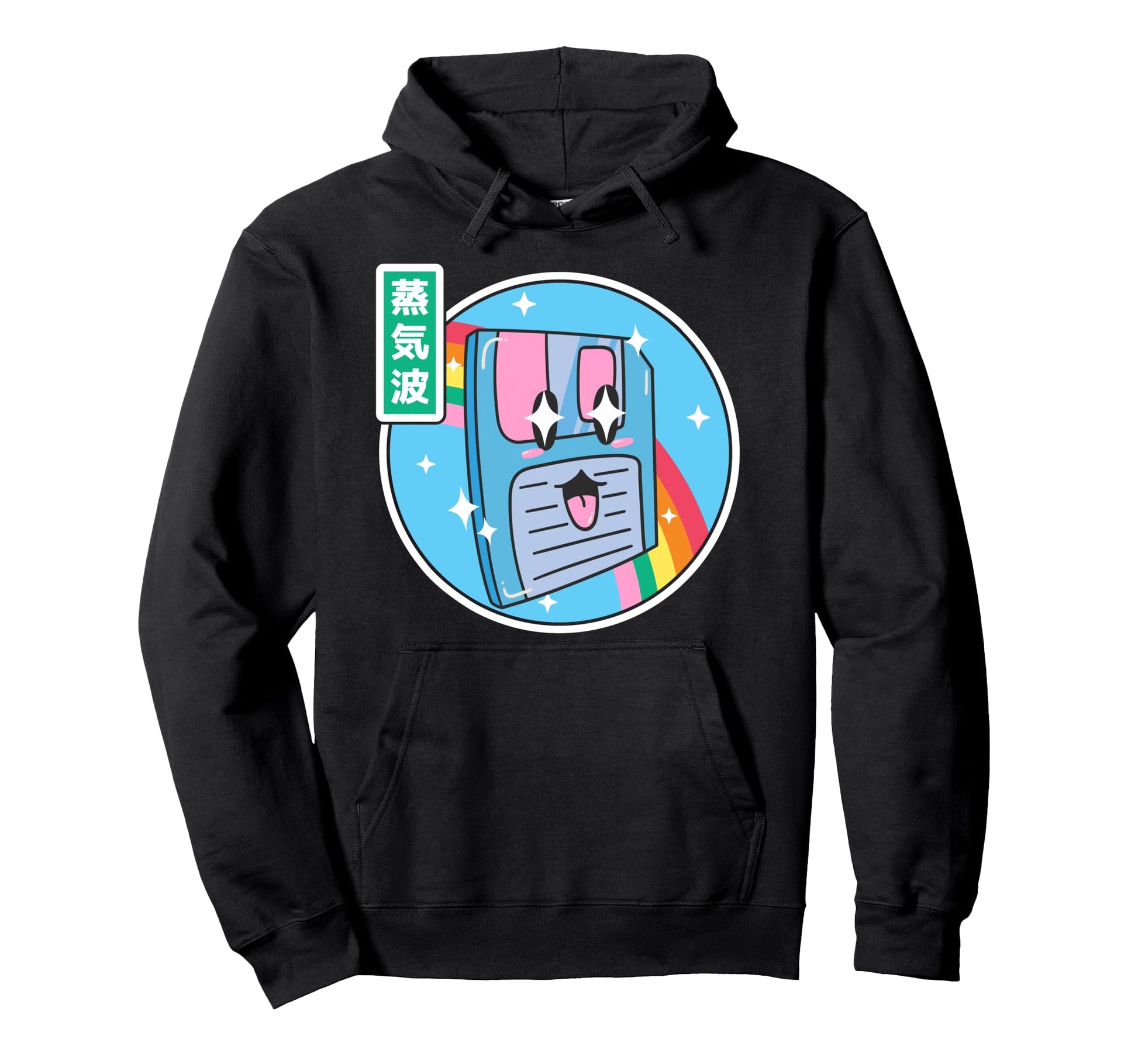 Floppy Disk Kawaii Rainbow Anime Hoodie - Aesthetic Graphic Men Women - T-Shirt, Sweatshirt, Hoodie