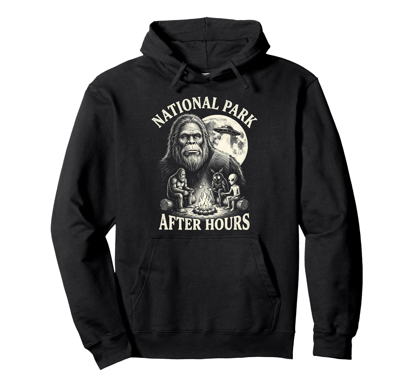 National Park Bigfoot 90S Sasquatch Hoodie - Casual Everyday Wear Unisex - T-Shirt, Sweatshirt, Hoodie