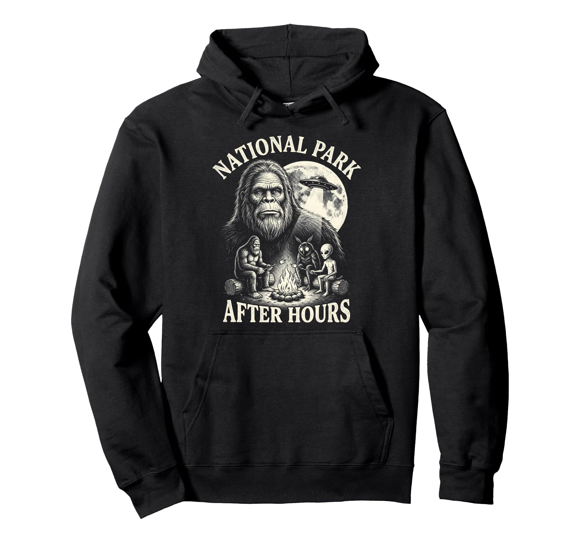 National Park Bigfoot 90S Sasquatch Hoodie - Casual Everyday Wear Unisex - T-Shirt, Sweatshirt, Hoodie