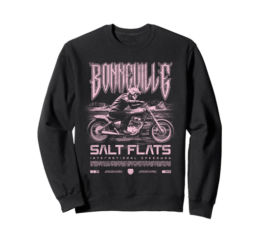 Bonneville Salt Flats Motorcycle Sweatshirt - Graphic Print Men Women - T-Shirt, Sweatshirt, Hoodie