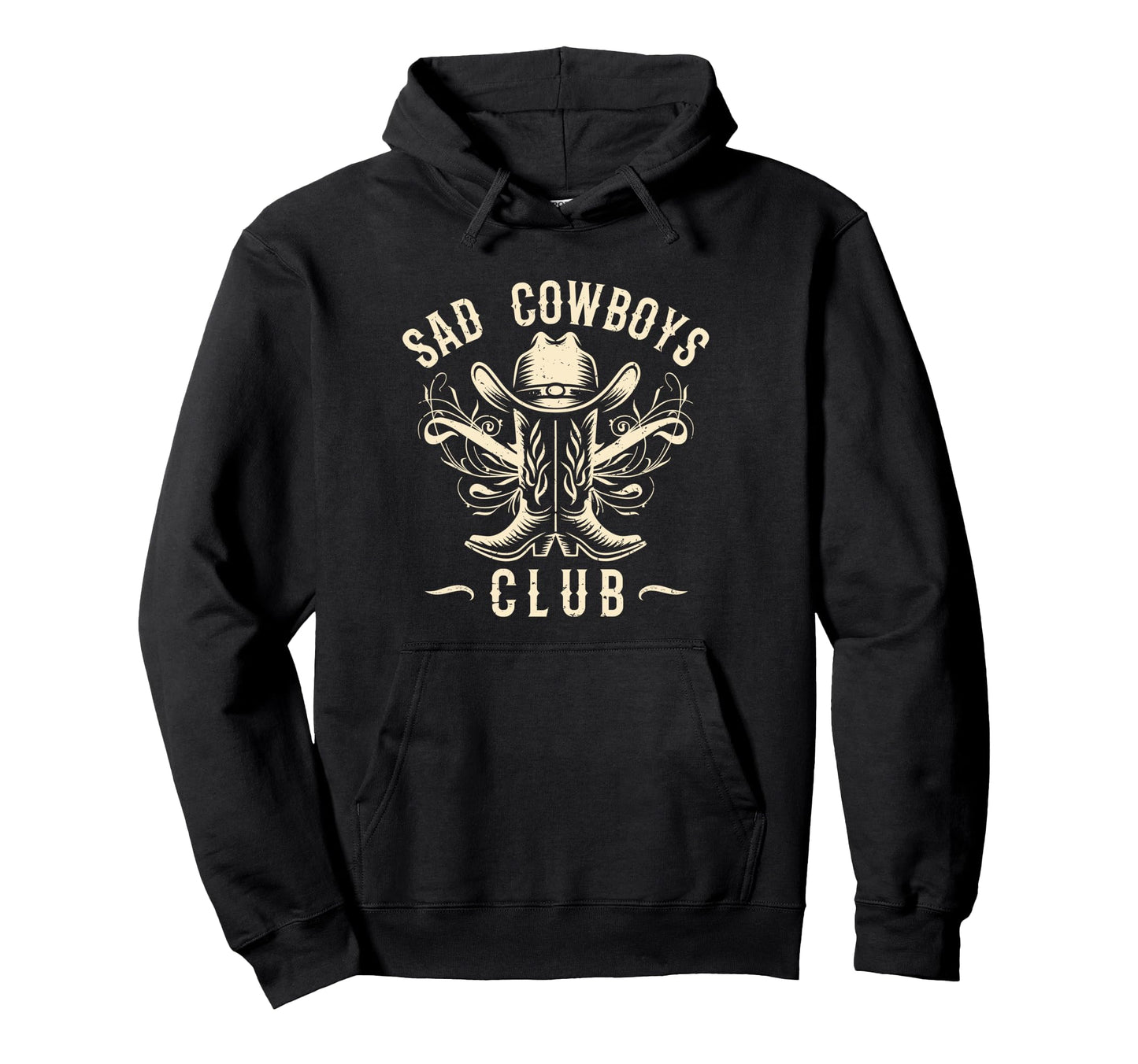 Sad Cowboys Club Sad Country Music Hoodie - Aesthetic Graphic for Adults - T-Shirt, Sweatshirt, Hoodie