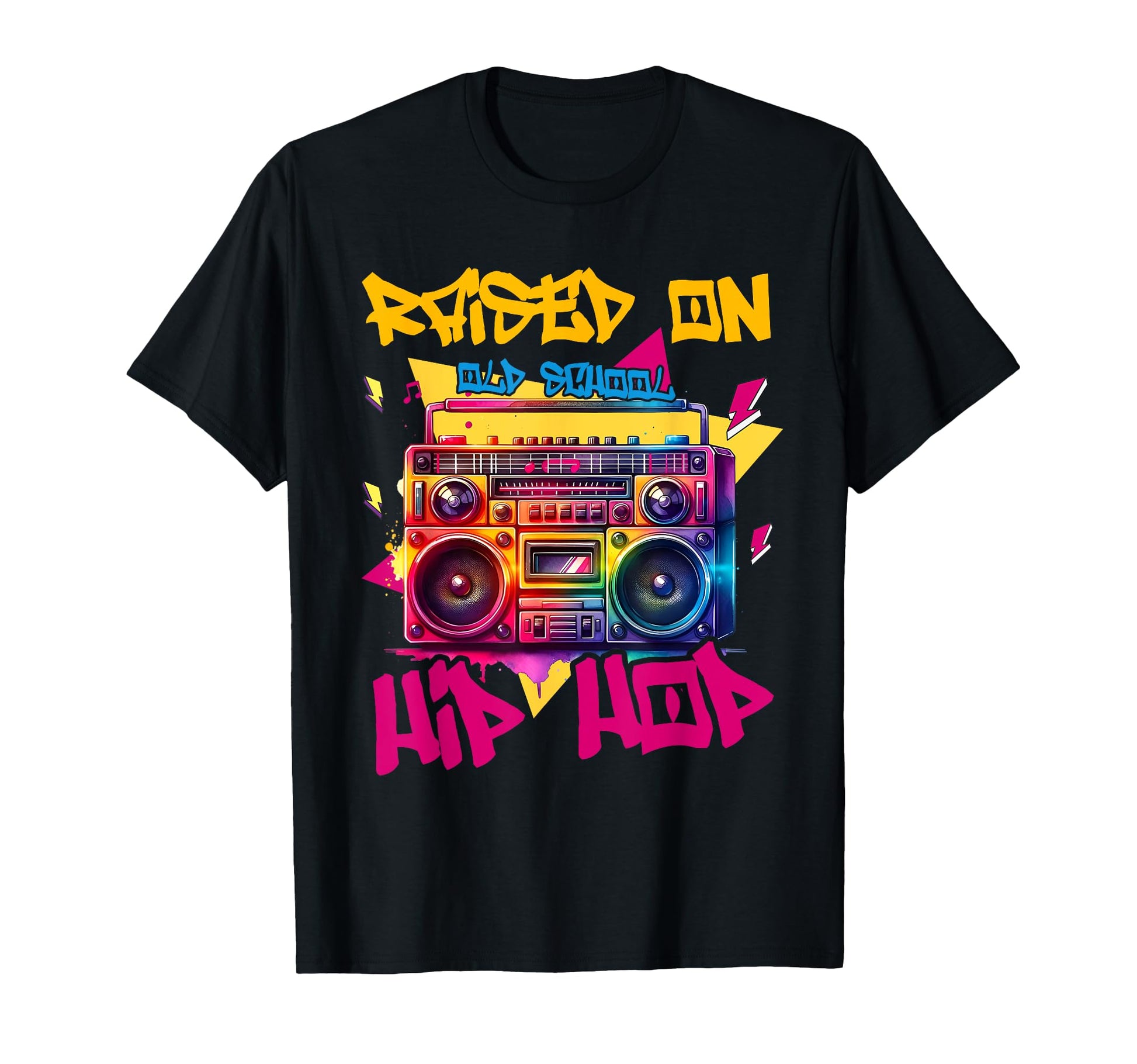 Raised Old School Hip Hop Cassette Dope T-Shirt - Trendy Graphic Unisex - T-Shirt, Sweatshirt, Hoodie