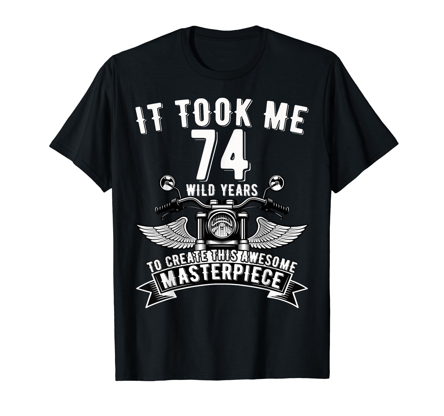 74 Year Old Rock Motorcycle 74Th T-Shirt - Custom Art Print for Adults - T-Shirt, Sweatshirt, Hoodie