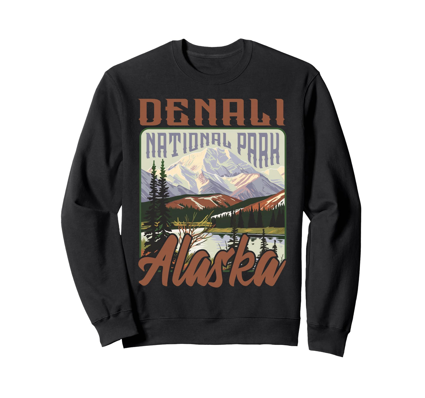 Denali Usa National Park Alaska Sweatshirt - Aesthetic Graphic for Adults - T-Shirt, Sweatshirt, Hoodie