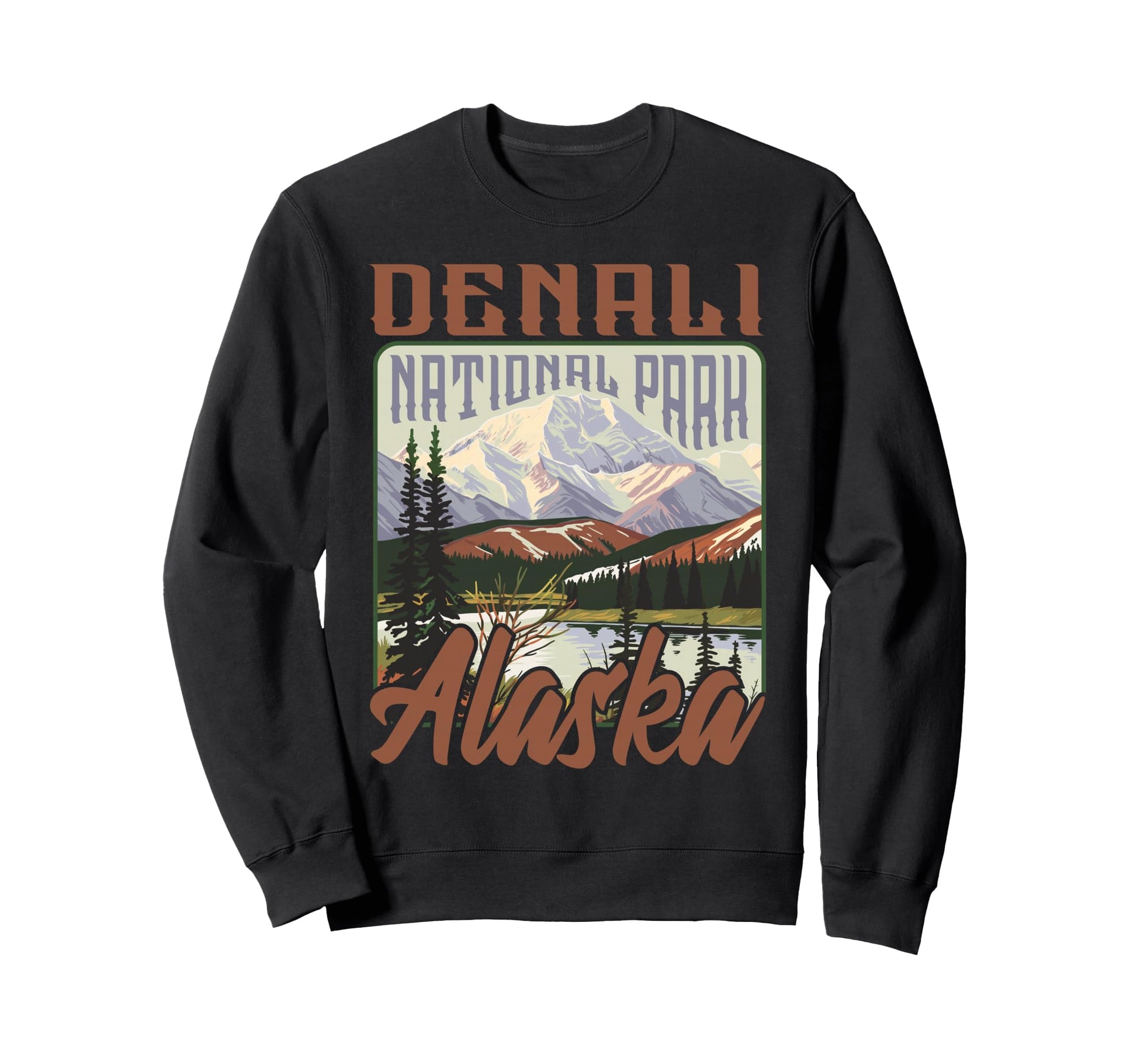 Denali Usa National Park Alaska Sweatshirt - Aesthetic Graphic for Adults - T-Shirt, Sweatshirt, Hoodie