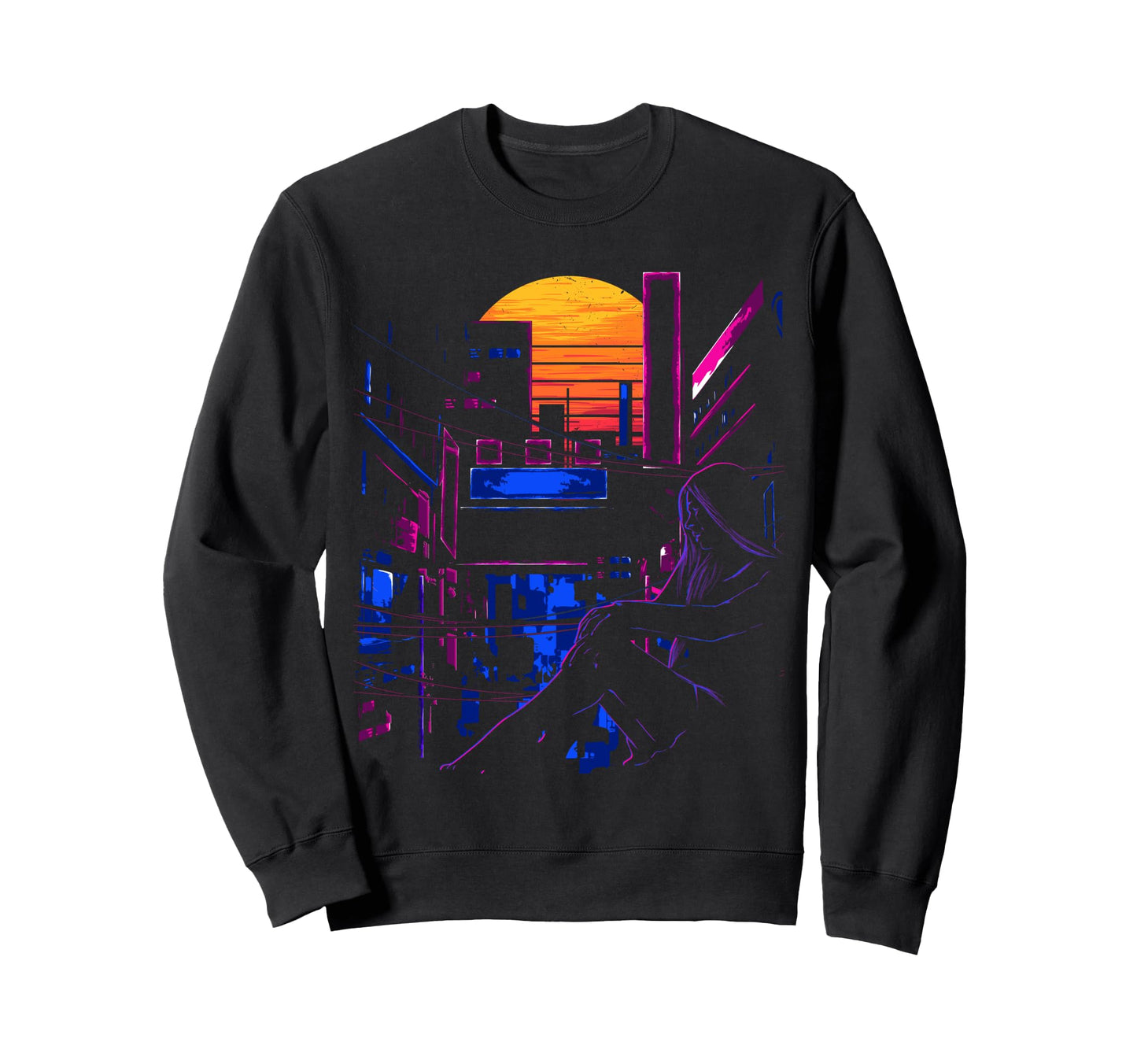 Aesthetic Japanese Anime Vaporwave Sweatshirt - Streetwear Style Unisex - T-Shirt, Sweatshirt, Hoodie