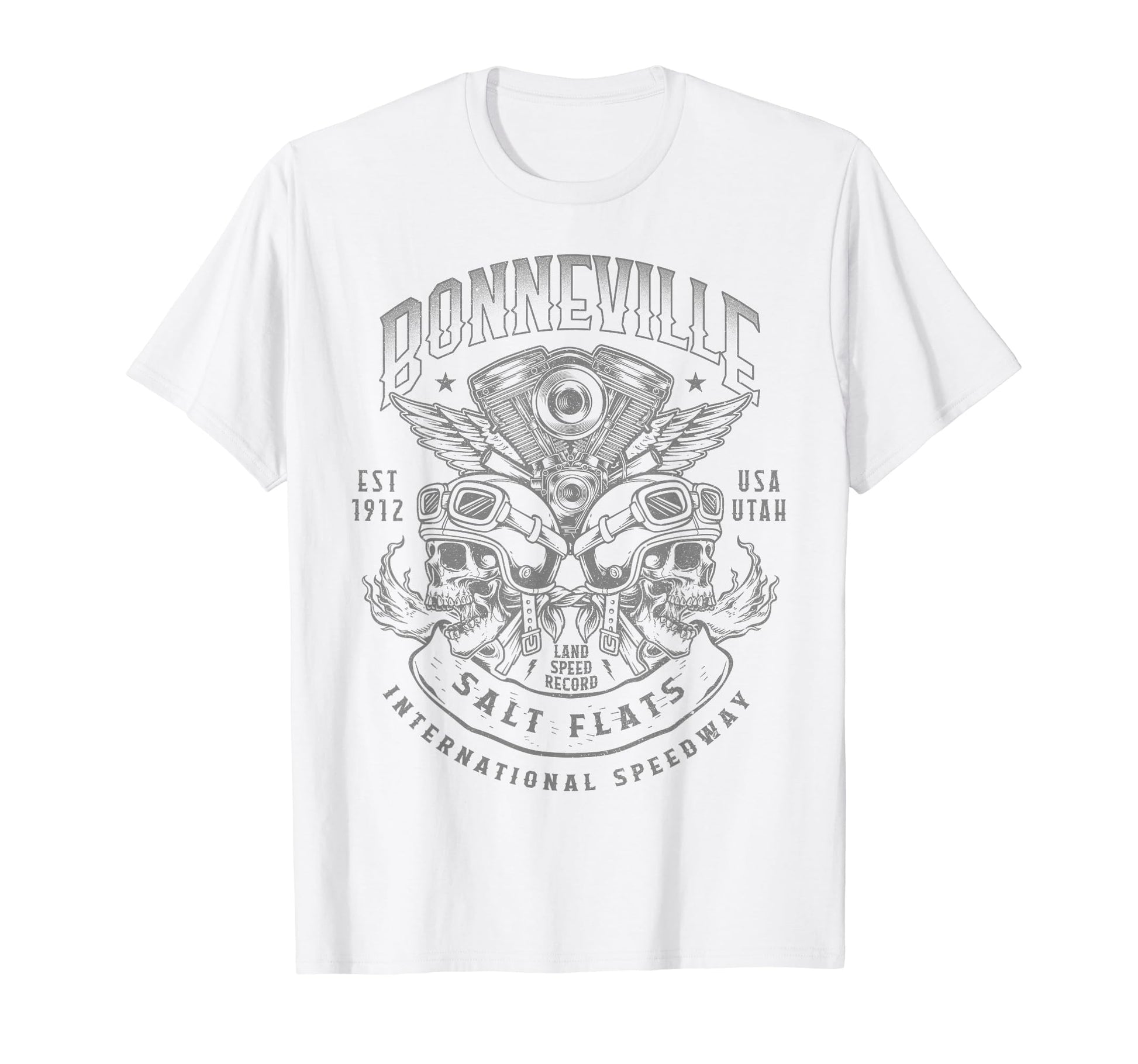 Bonneville Salt Flats Motorcycle T-Shirt - Custom Art Print for Adults - T-Shirt, Sweatshirt, Hoodie