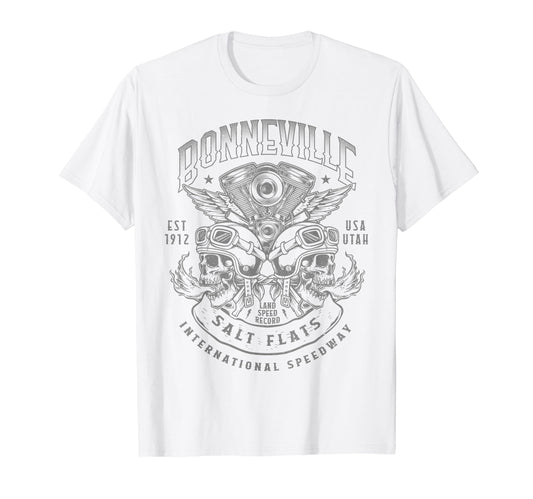 Bonneville Salt Flats Motorcycle T-Shirt - Custom Art Print for Adults - T-Shirt, Sweatshirt, Hoodie