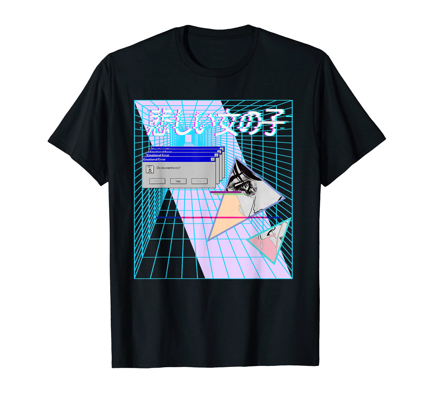 Sad Futuristic Vaporwave Aesthetic T-Shirt - Minimalist Print Unisex - T-Shirt, Sweatshirt, Hoodie