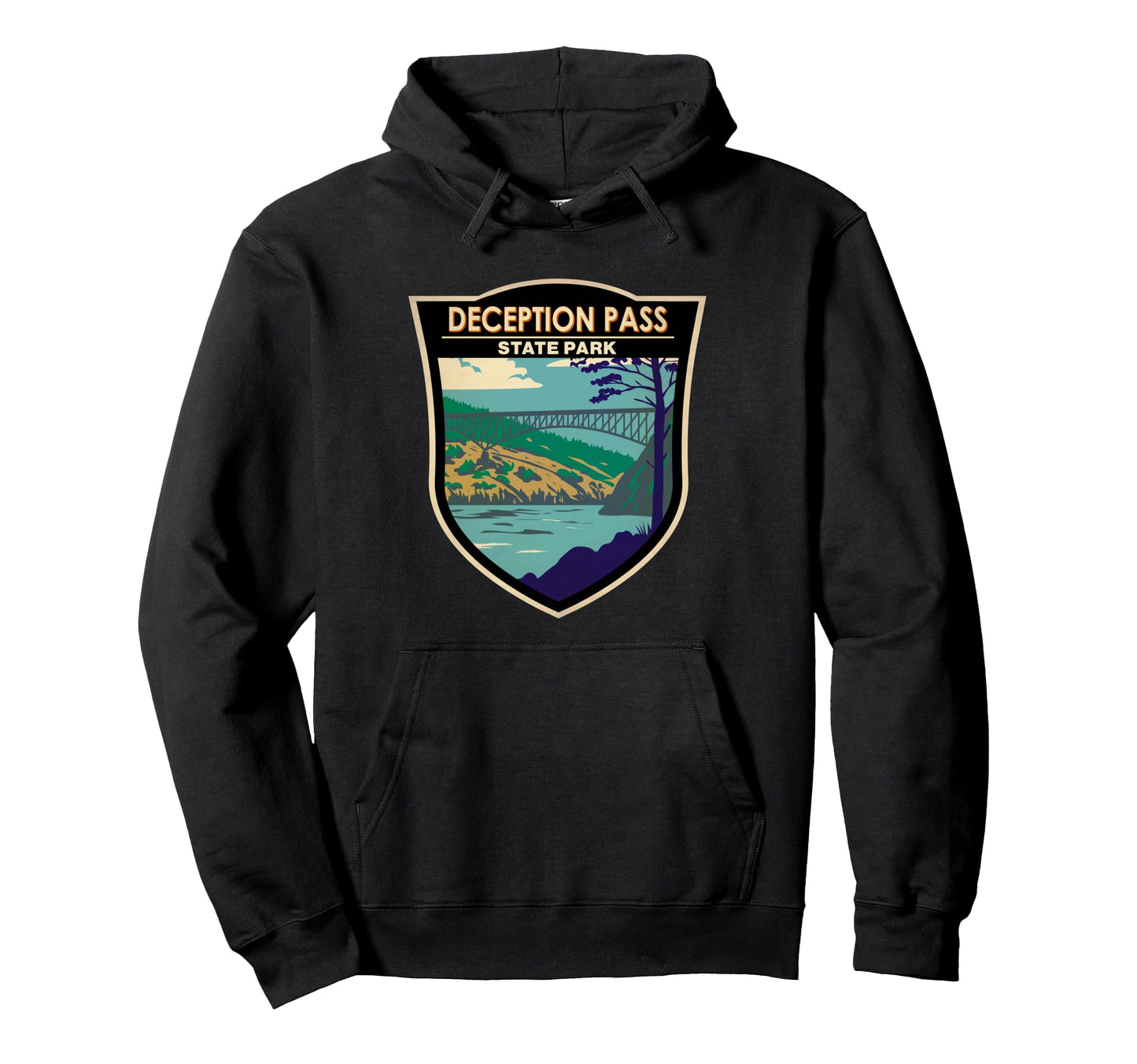 Deception Pass State Park Bridge Hoodie - Unique Graphic Men Women - T-Shirt, Sweatshirt, Hoodie