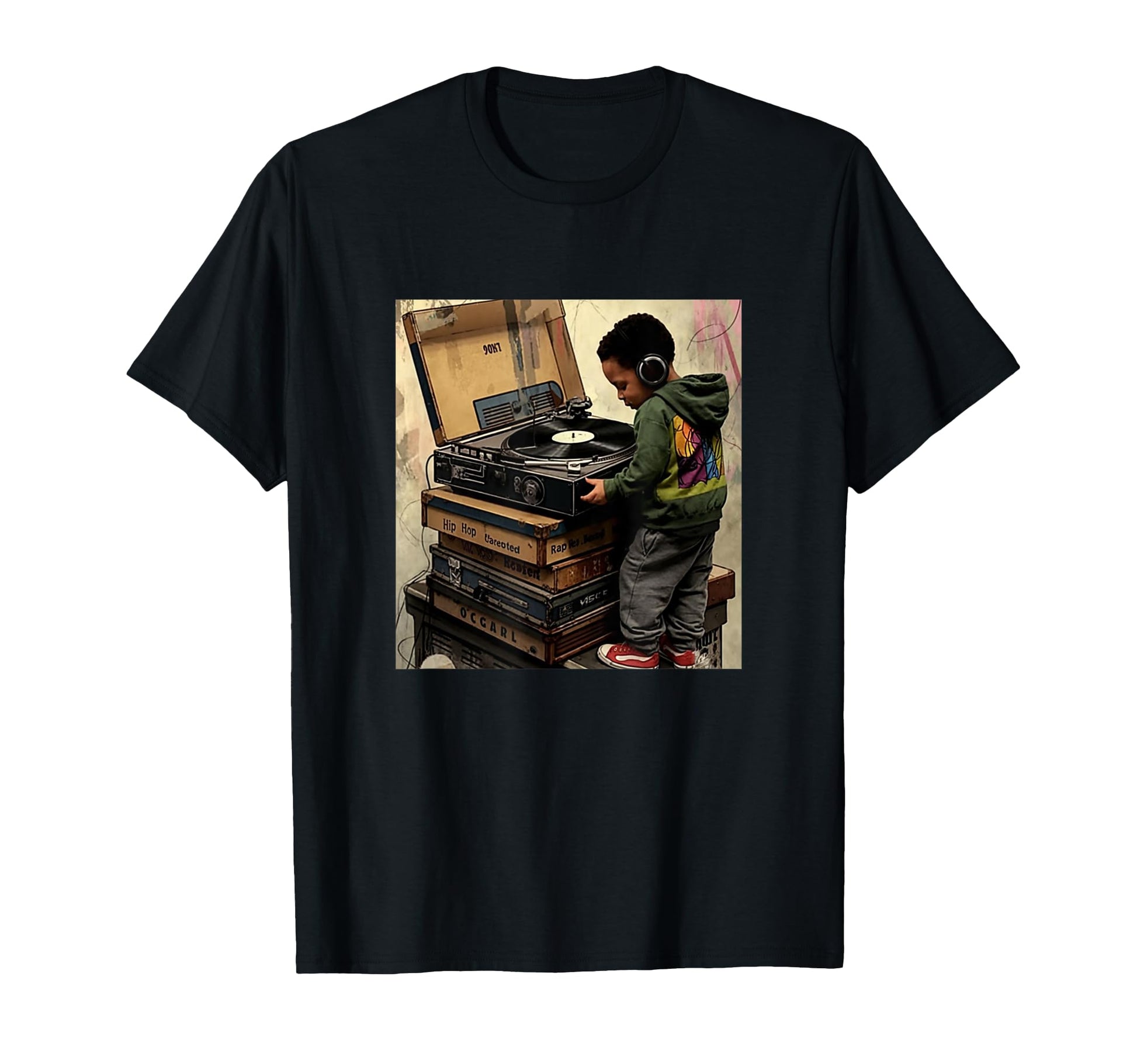 Raised Old School Hip Hop T-Shirt - Fun Novelty Design for Adults - T-Shirt, Sweatshirt, Hoodie