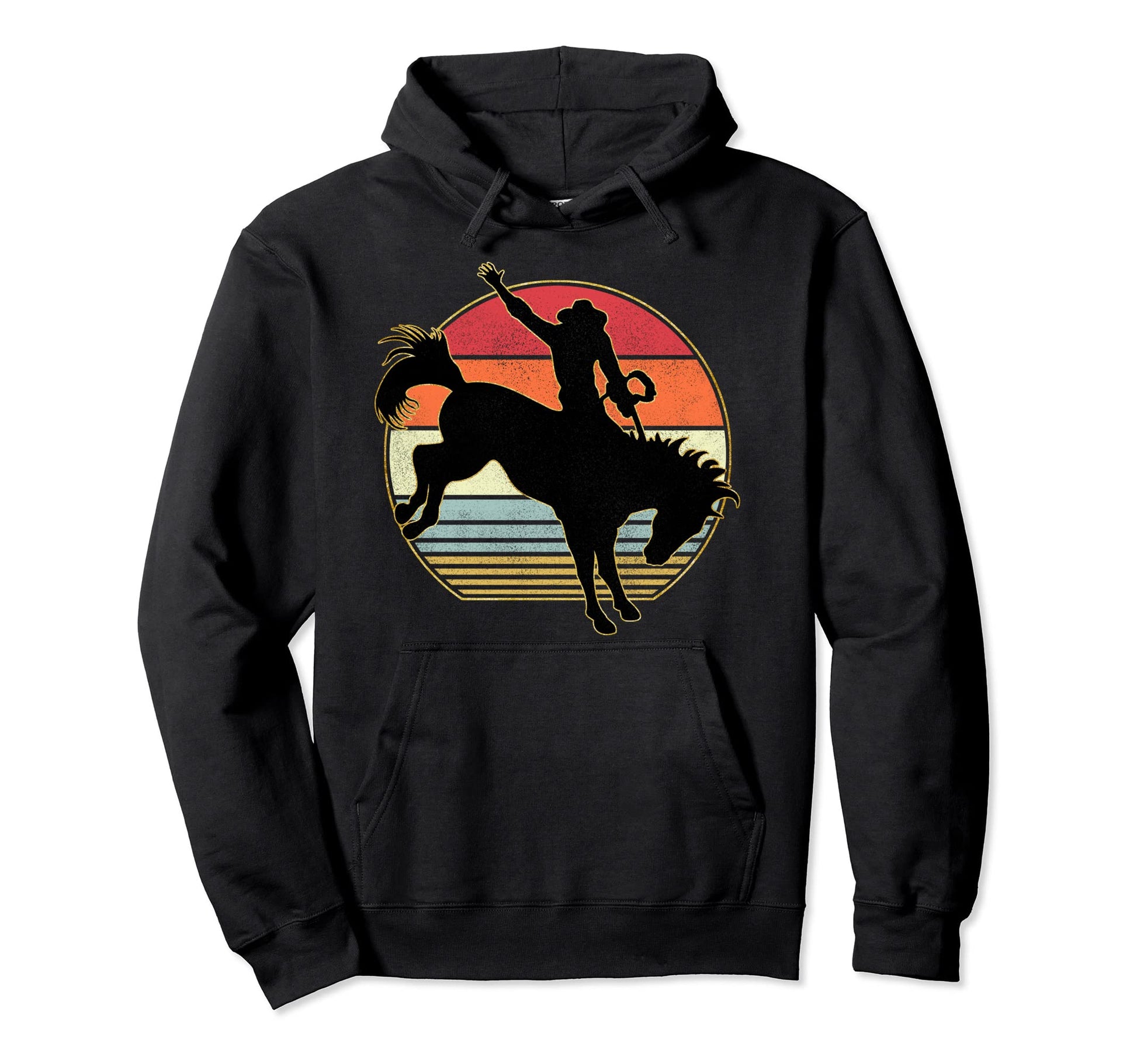 Horse Riding Cowboy Western Gift Hoodie - Minimalist Print for Adults - T-Shirt, Sweatshirt, Hoodie