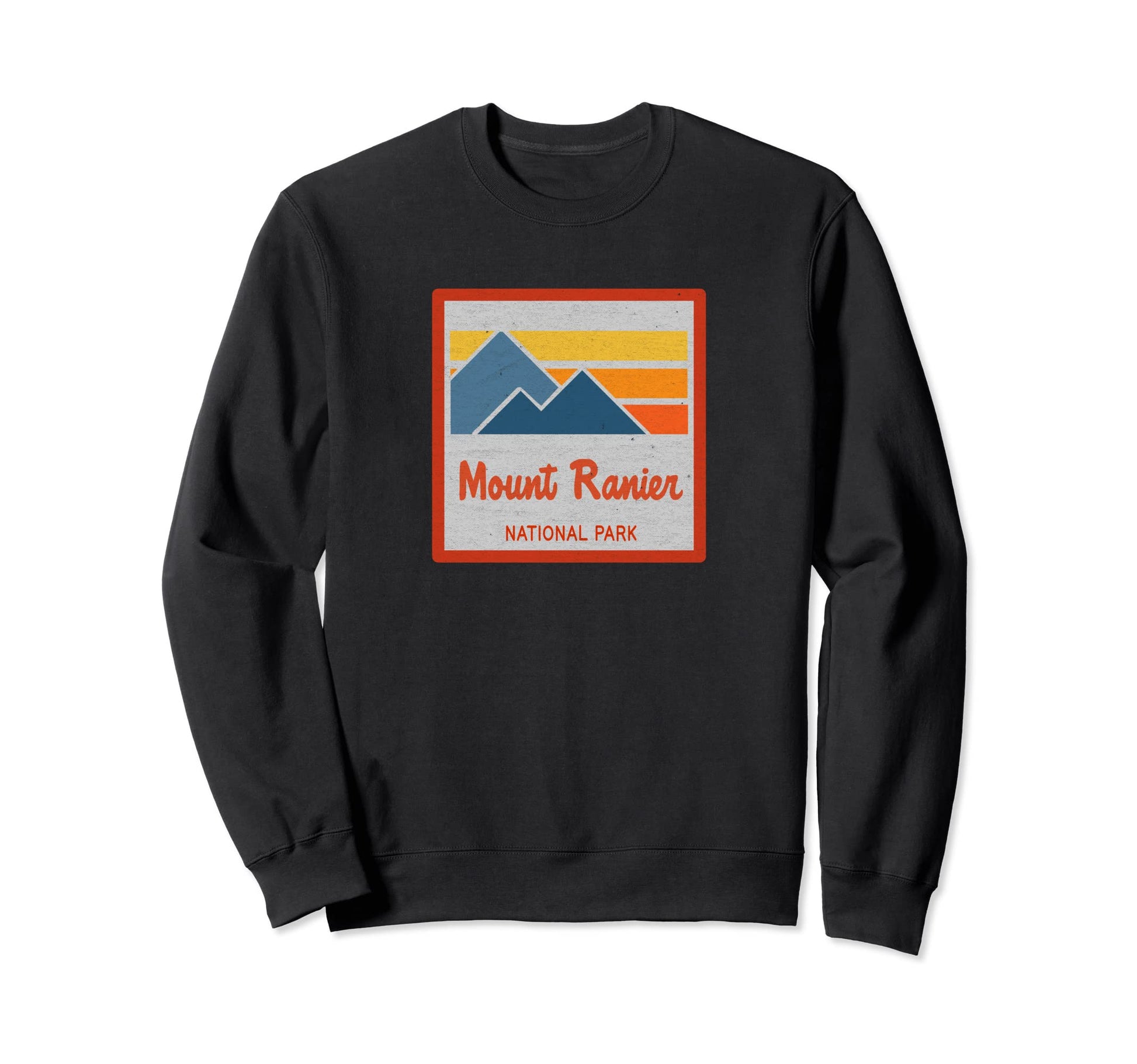 Mount Rainier National Park Stripes Sweatshirt - Minimalist Print Unisex - T-Shirt, Sweatshirt, Hoodie
