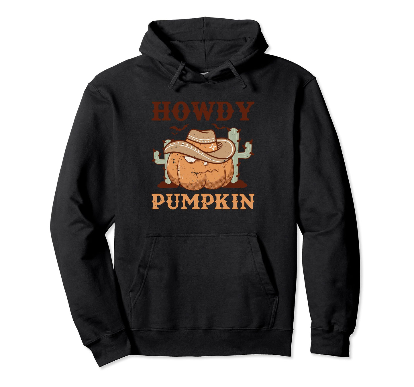 Howdy Pumpkin Western Halloween Hoodie - Novelty Apparel Men Women - T-Shirt, Sweatshirt, Hoodie