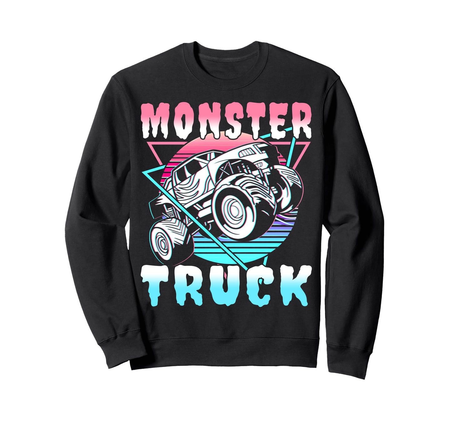 Vaporwave Aesthetic Monster Truck Sweatshirt - Streetwear Style Men Women - T-Shirt, Sweatshirt, Hoodie